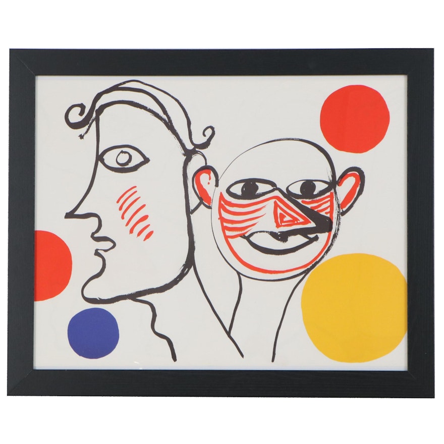 Alexander Calder Double-Page Color Lithograph for "Derrière le Miroir," 1976