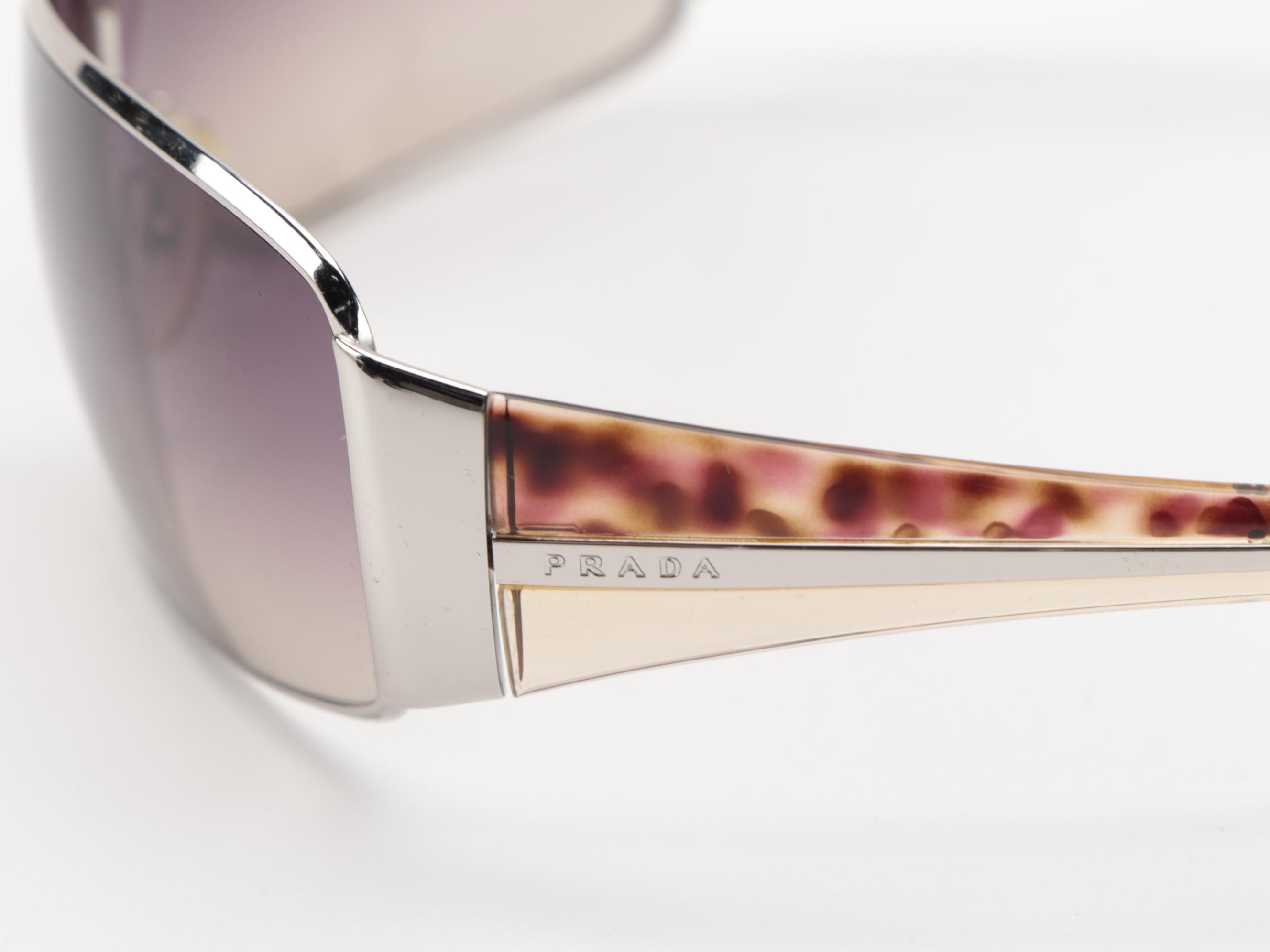 Prada SPR 53H Gradient Wrap Sunglasses with Case