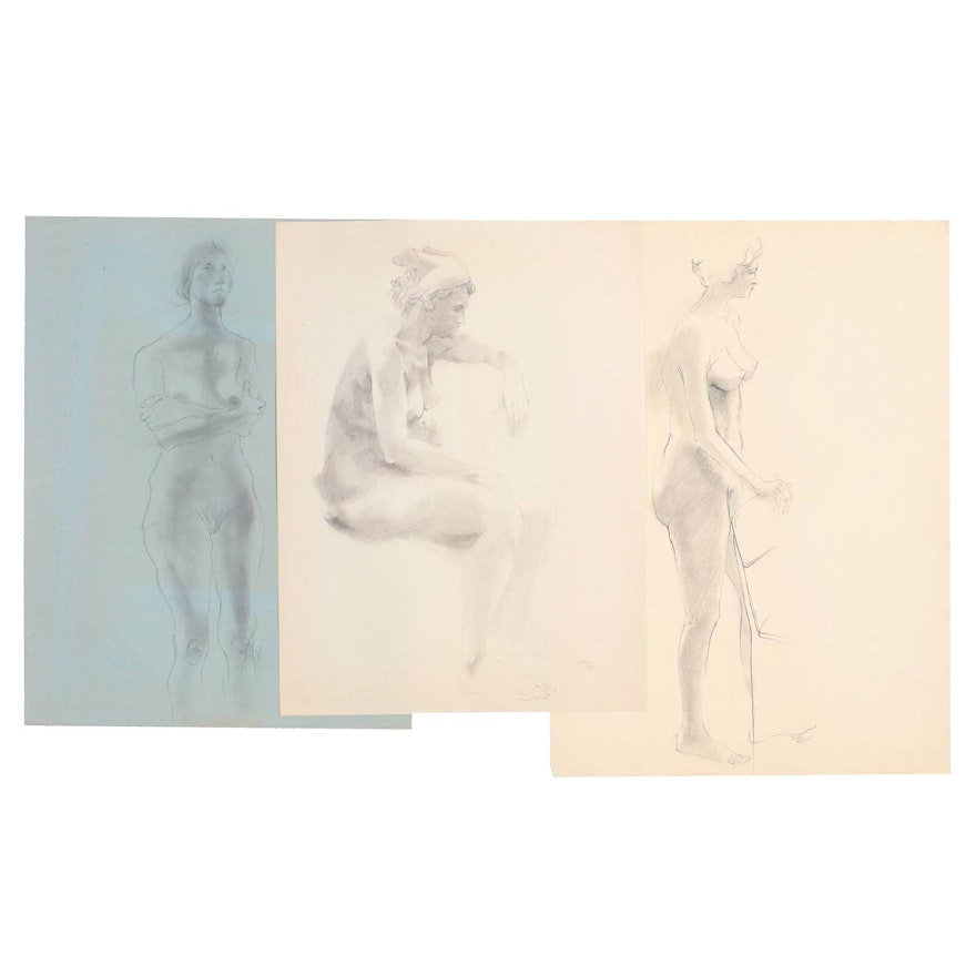 John Tuska Figural Nude Graphite Drawings