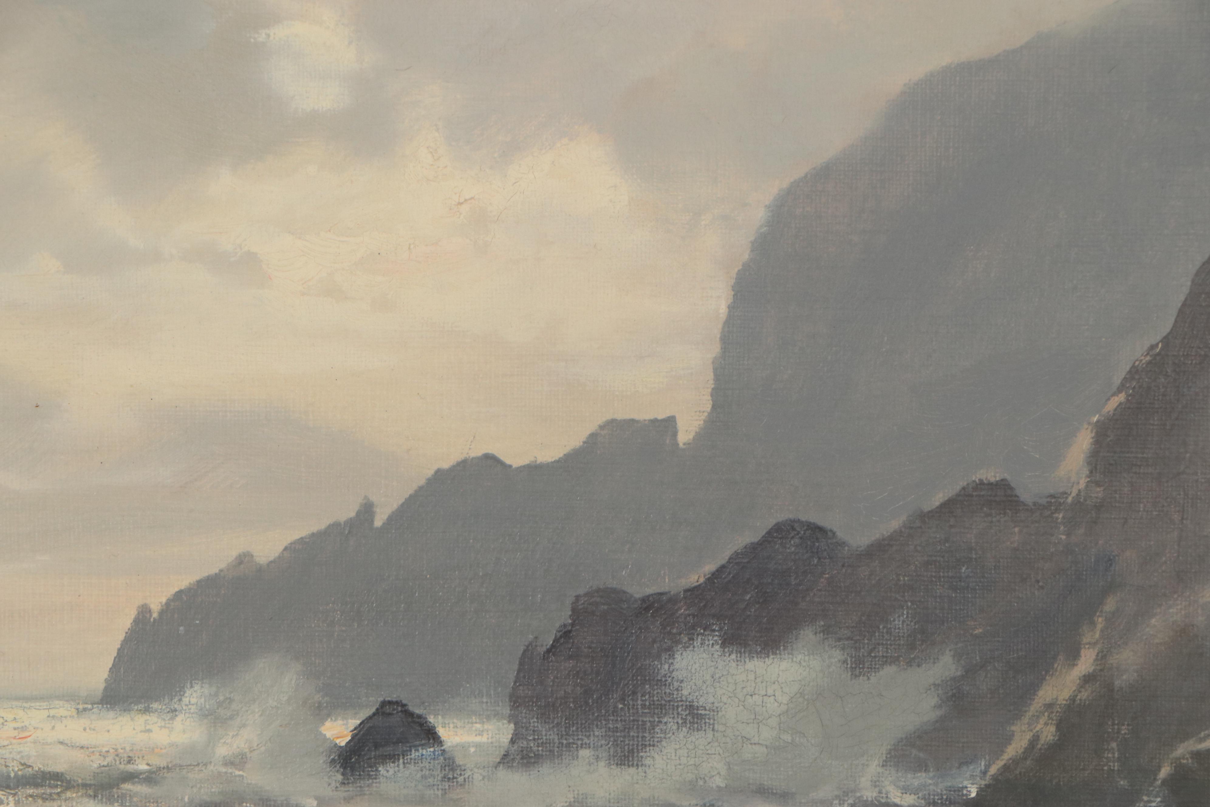 Guido Odierna Seascape Oil Painting, Mid-Late 20th Century