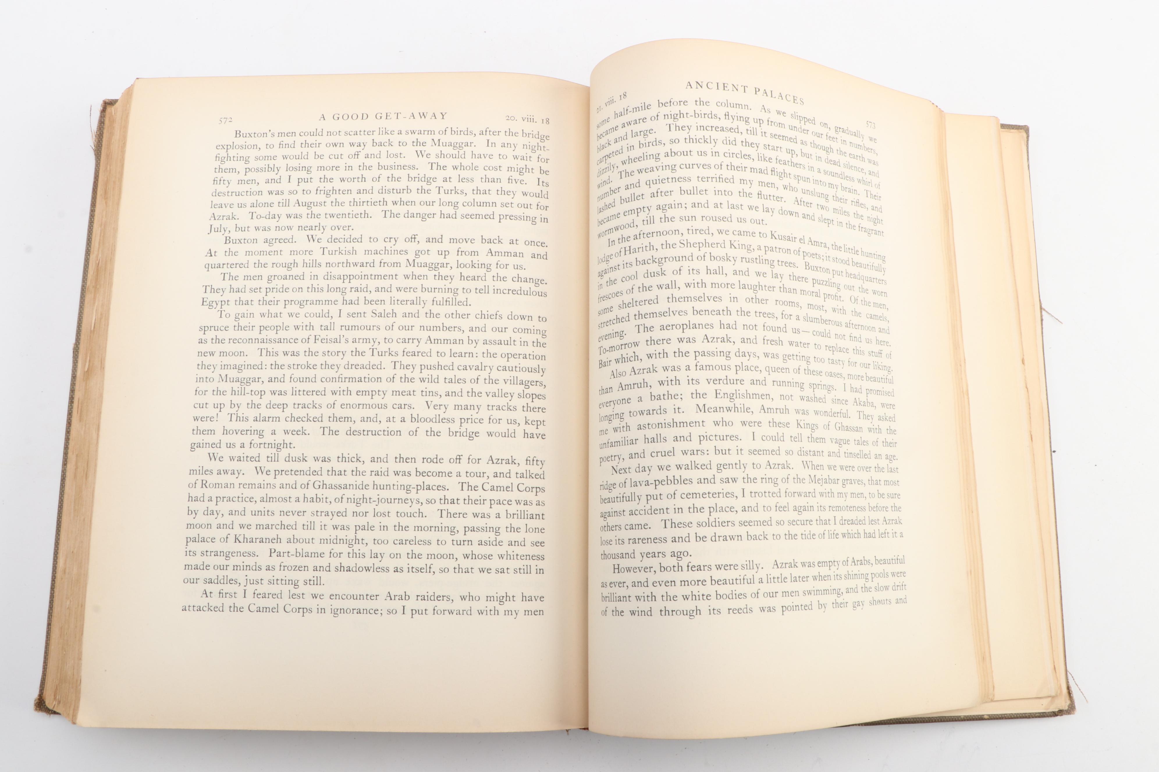 First Trade Edition "Seven Pillars of Wisdom" by T. E. Lawrence, 1935