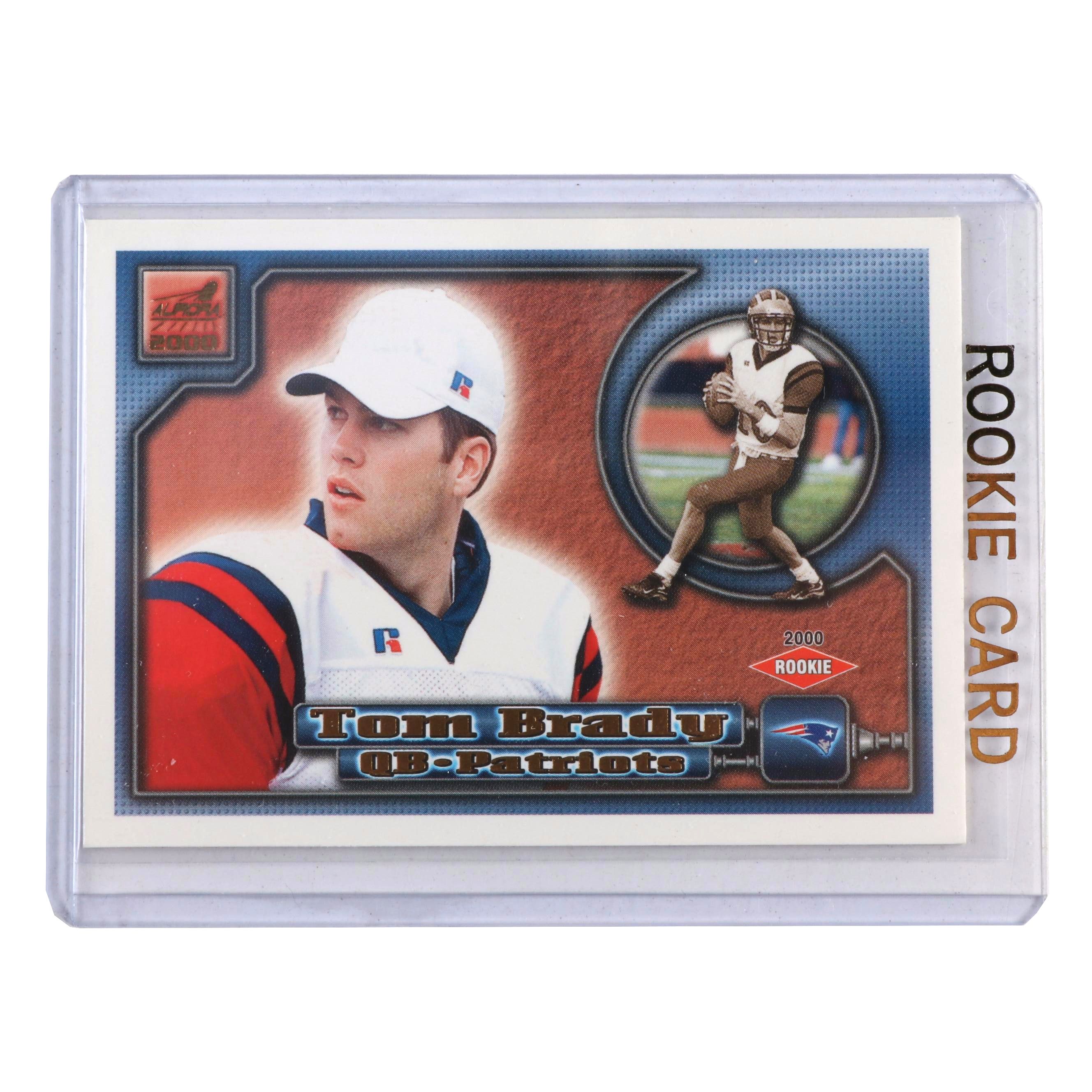 2000 Tom Brady Pacific Aurora #84 Rookie NFL Football Card