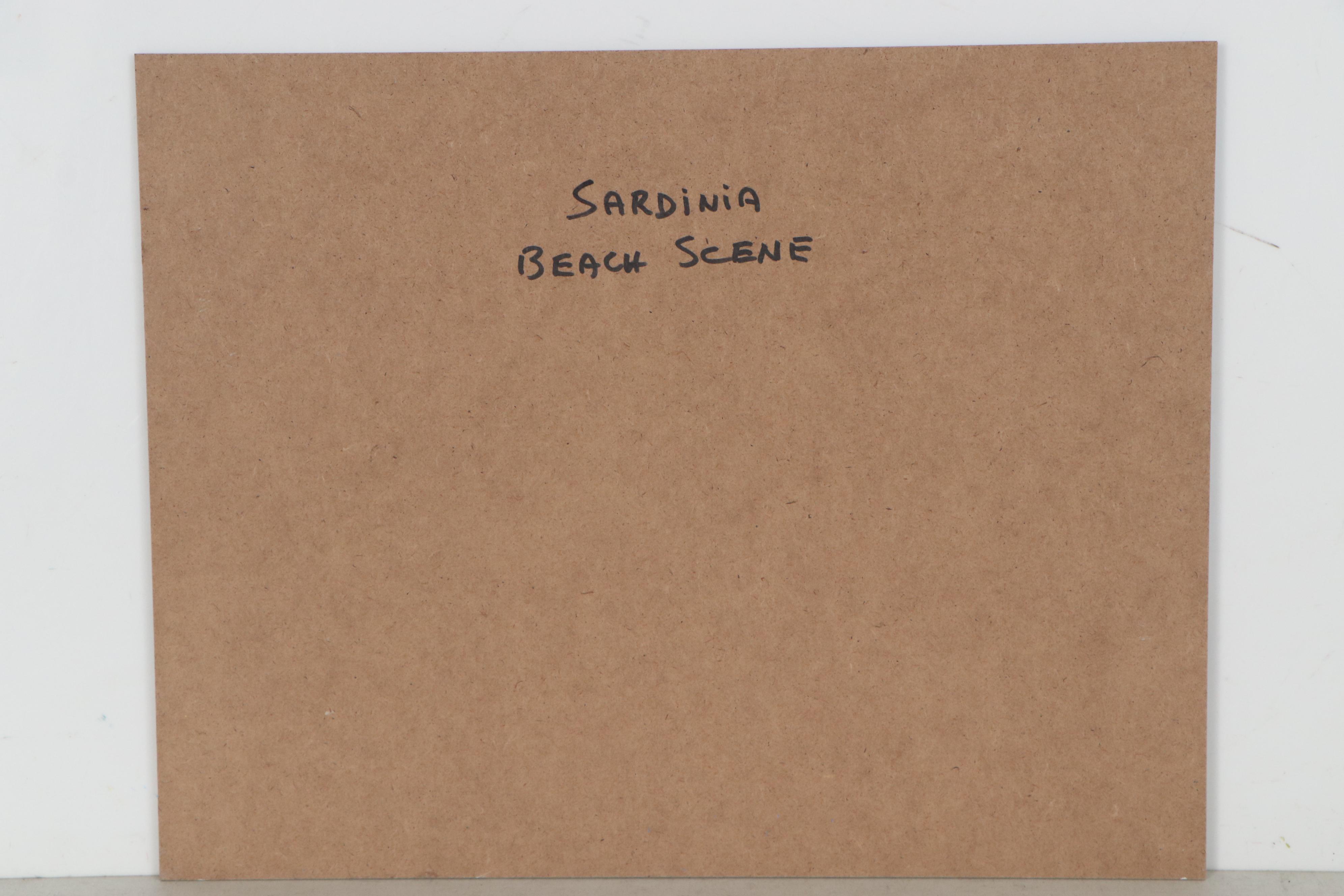 Nino Pippa Oil Painting "Sardinia - Beach Scene," 2014