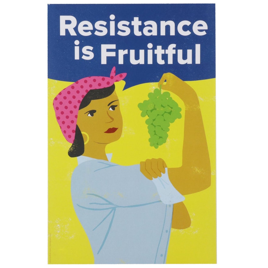 David Pohl Offset Lithograph "Resistance is Fruitful," 2017