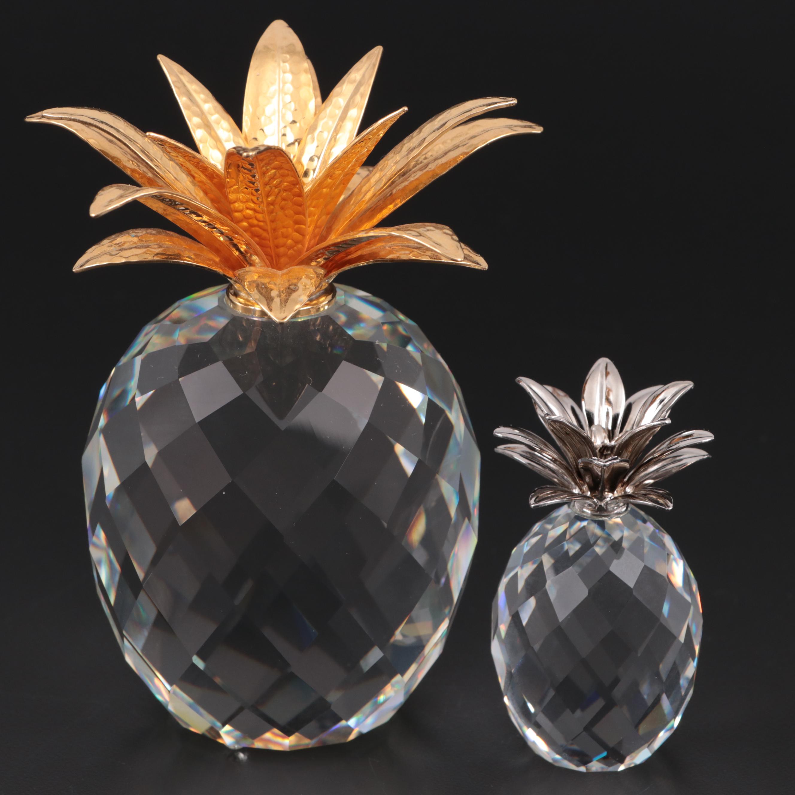 Swarovski Crystal "Sparkling Fruit" Pineapple Figurines