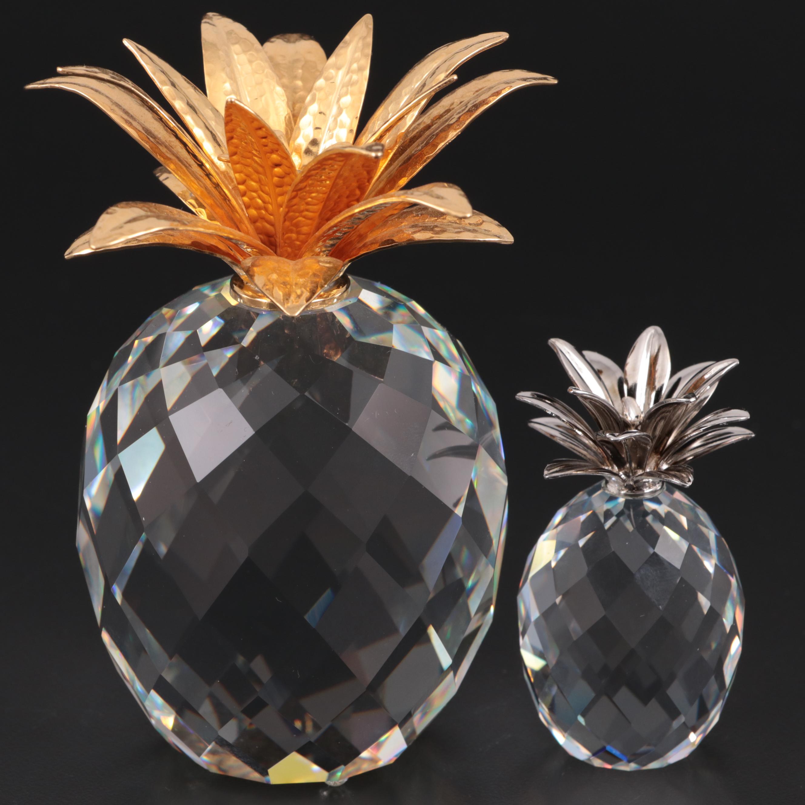Swarovski Crystal "Sparkling Fruit" Pineapple Figurines