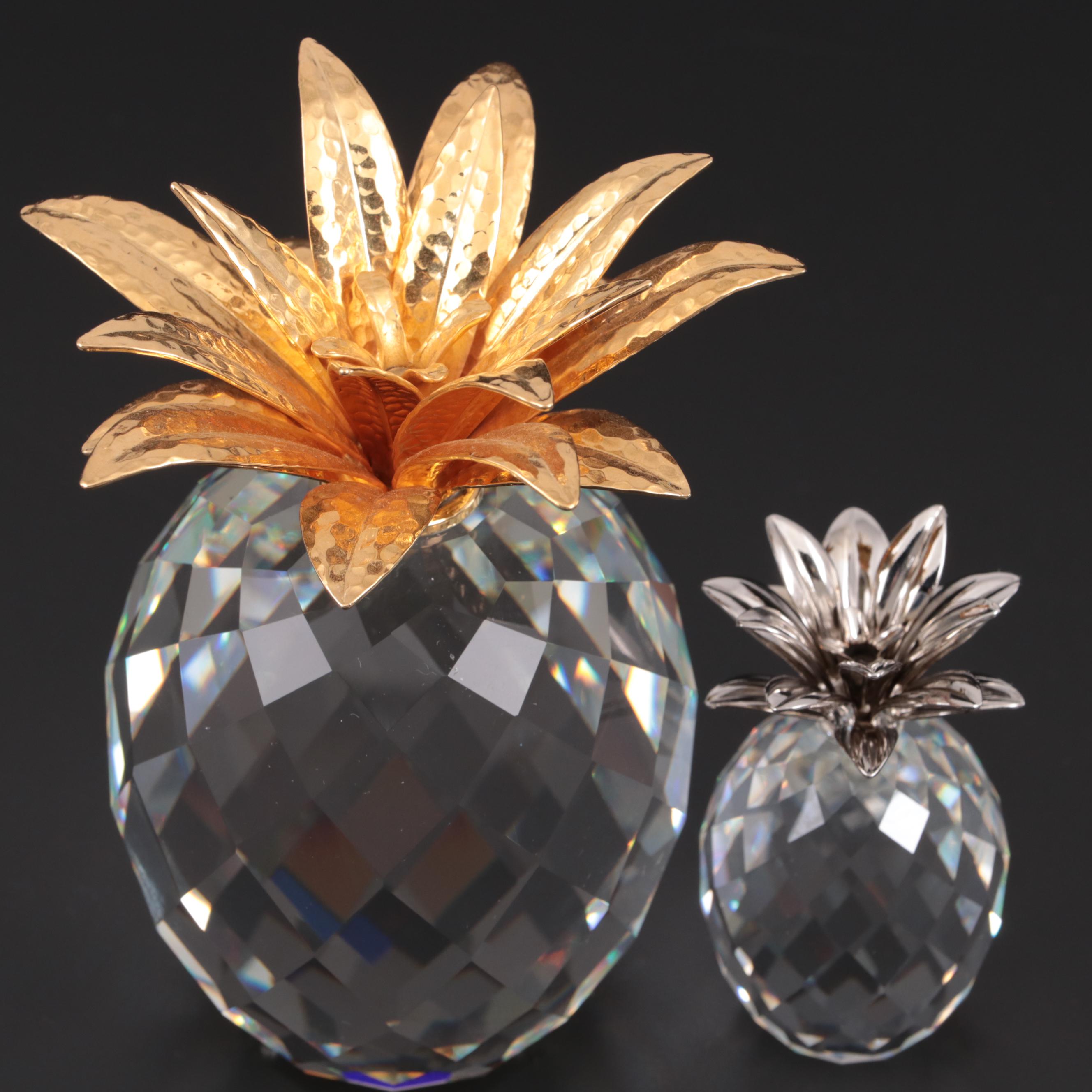 Swarovski Crystal "Sparkling Fruit" Pineapple Figurines