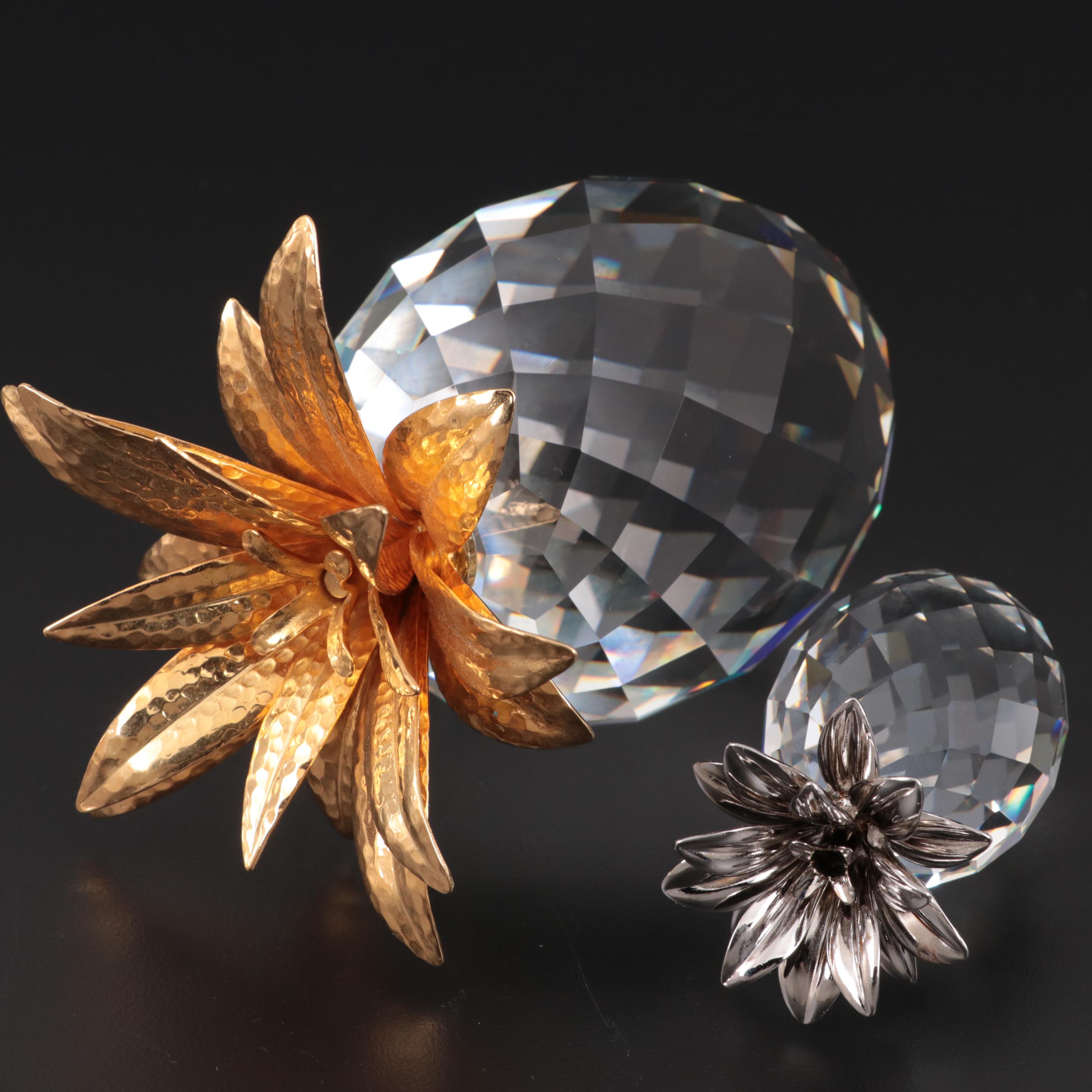 Swarovski Crystal "Sparkling Fruit" Pineapple Figurines