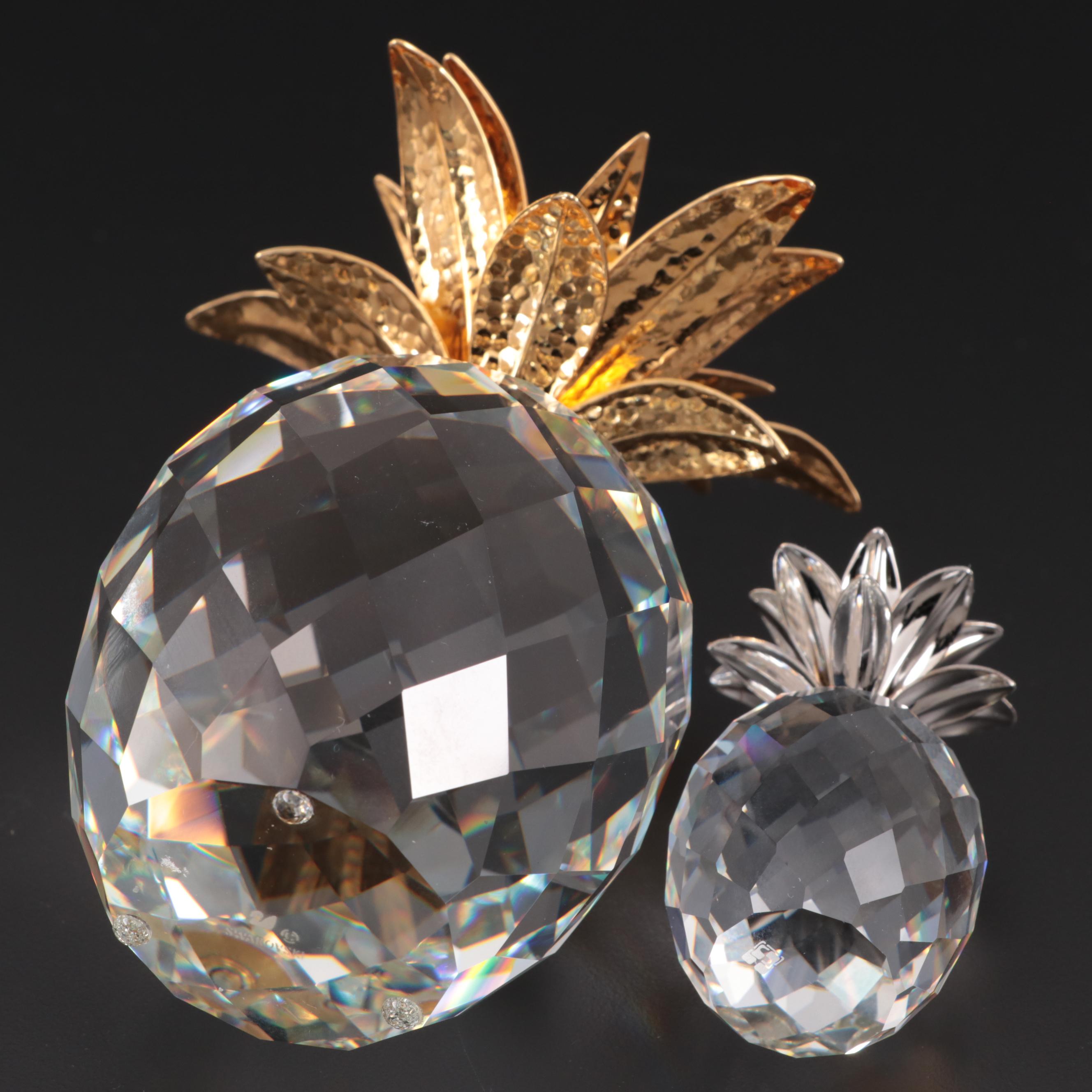 Swarovski Crystal "Sparkling Fruit" Pineapple Figurines