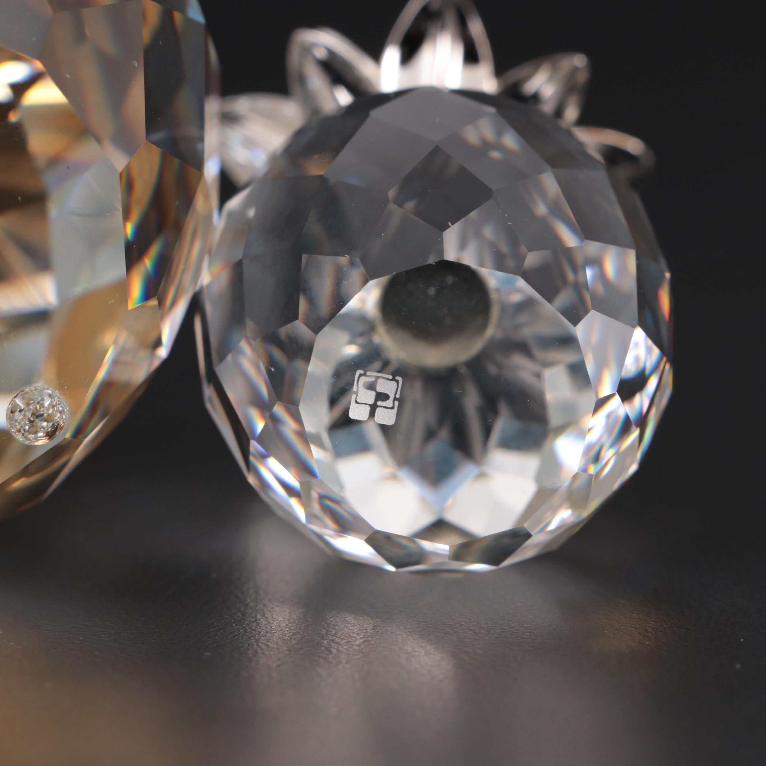 Swarovski Crystal "Sparkling Fruit" Pineapple Figurines