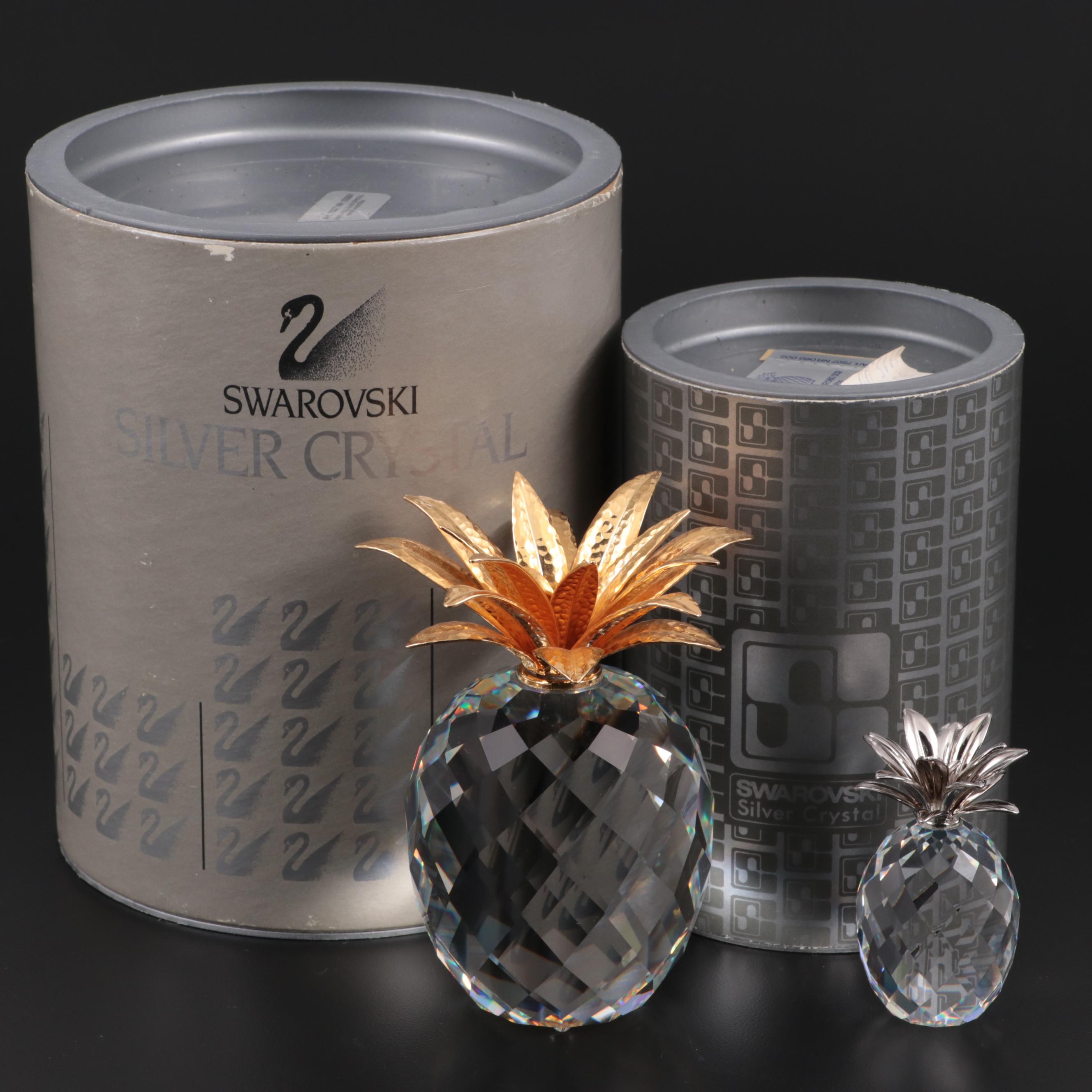 Swarovski Crystal "Sparkling Fruit" Pineapple Figurines