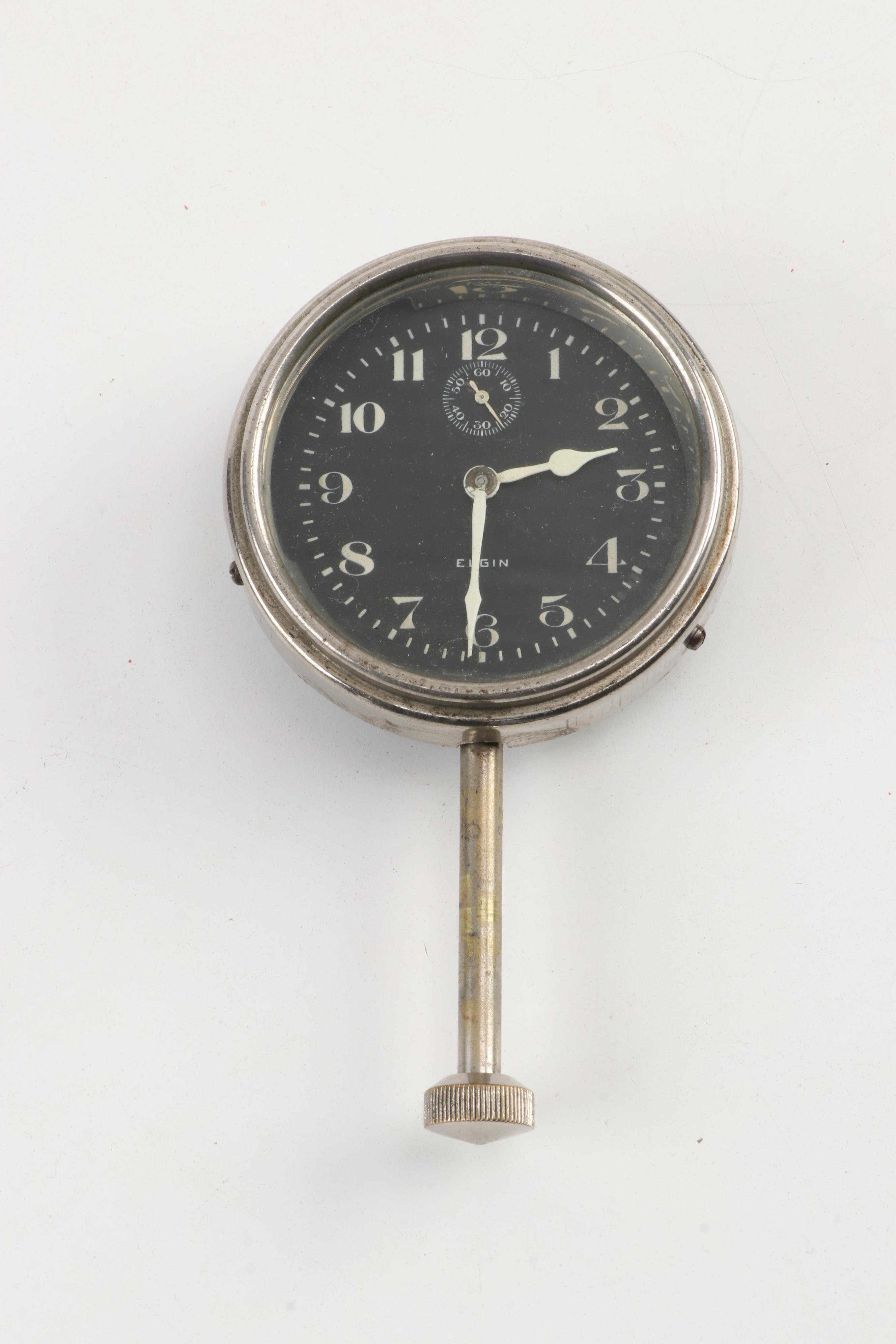 Waltham, Bulova, Wittnauer 8 Day and More Car and Airplane Analog Clocks