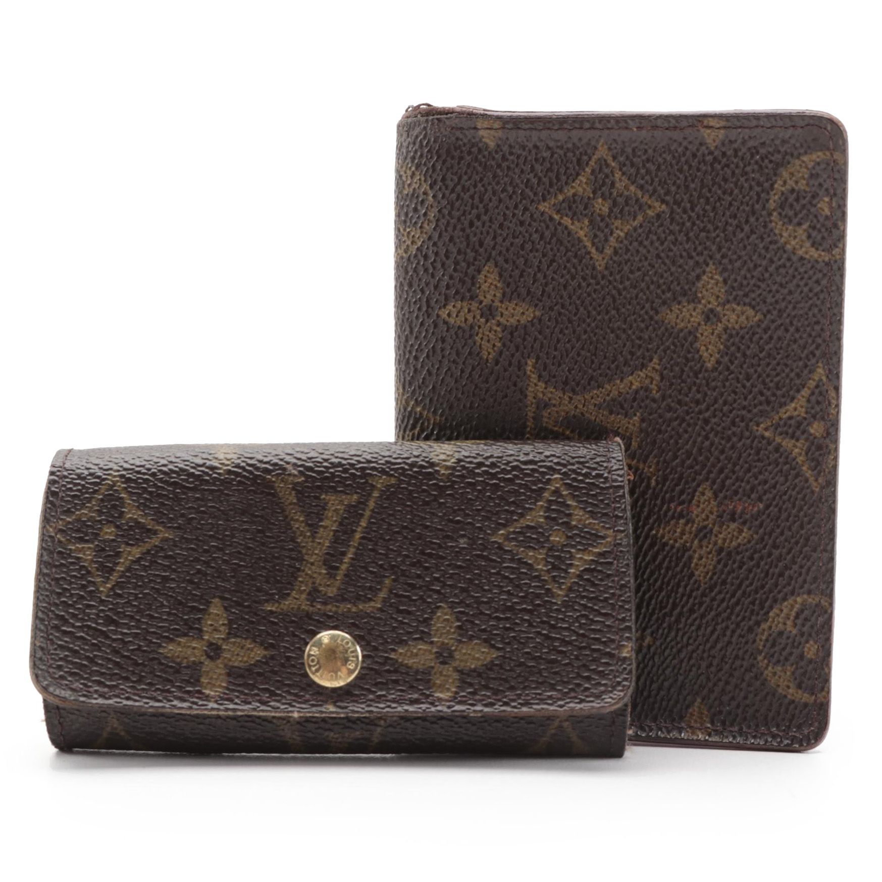 Louis Vuitton ID Card Holder and Multicles Four-Key Holder in Monogram Canvas