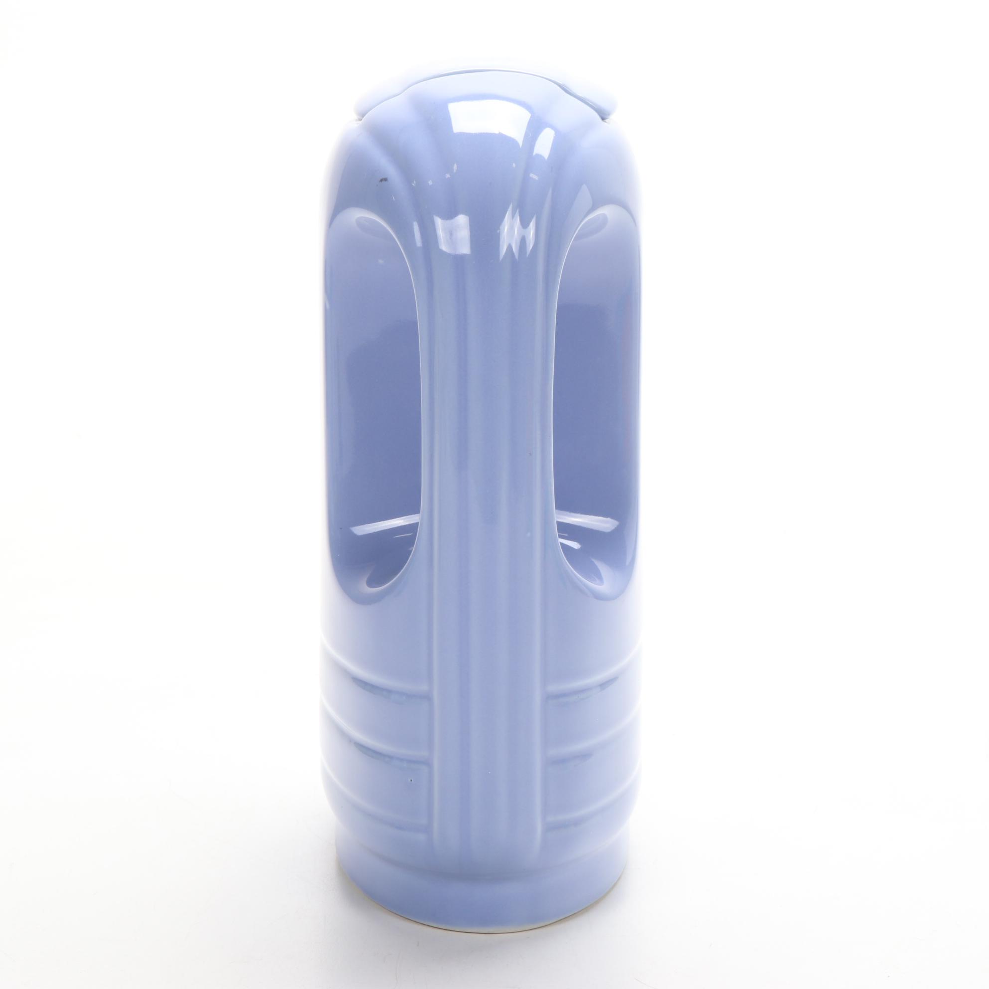 Hall Ceramic Periwinkle Pitcher and Sky Blue Teapot, Mid to Late 20th Century