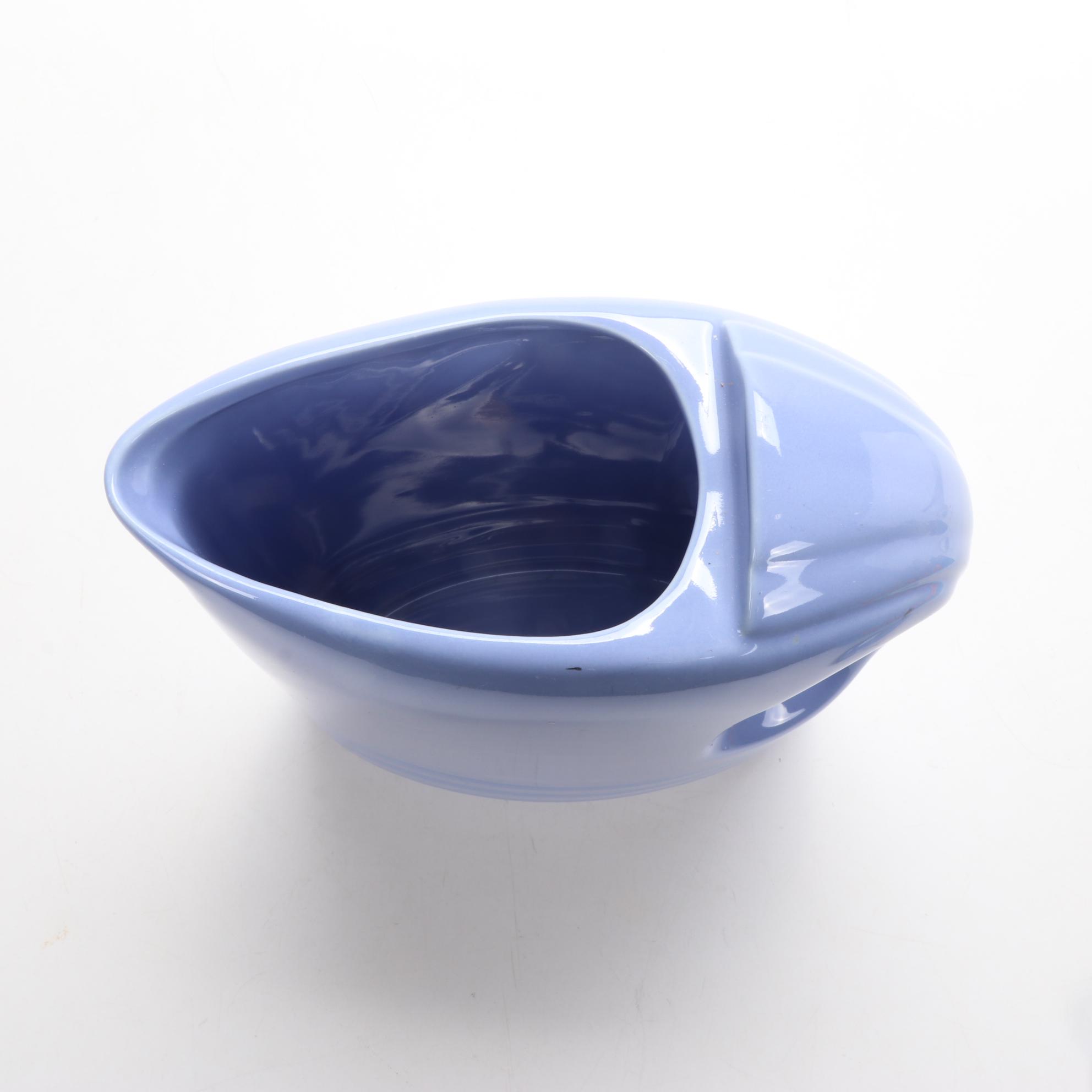 Hall Ceramic Periwinkle Pitcher and Sky Blue Teapot, Mid to Late 20th Century