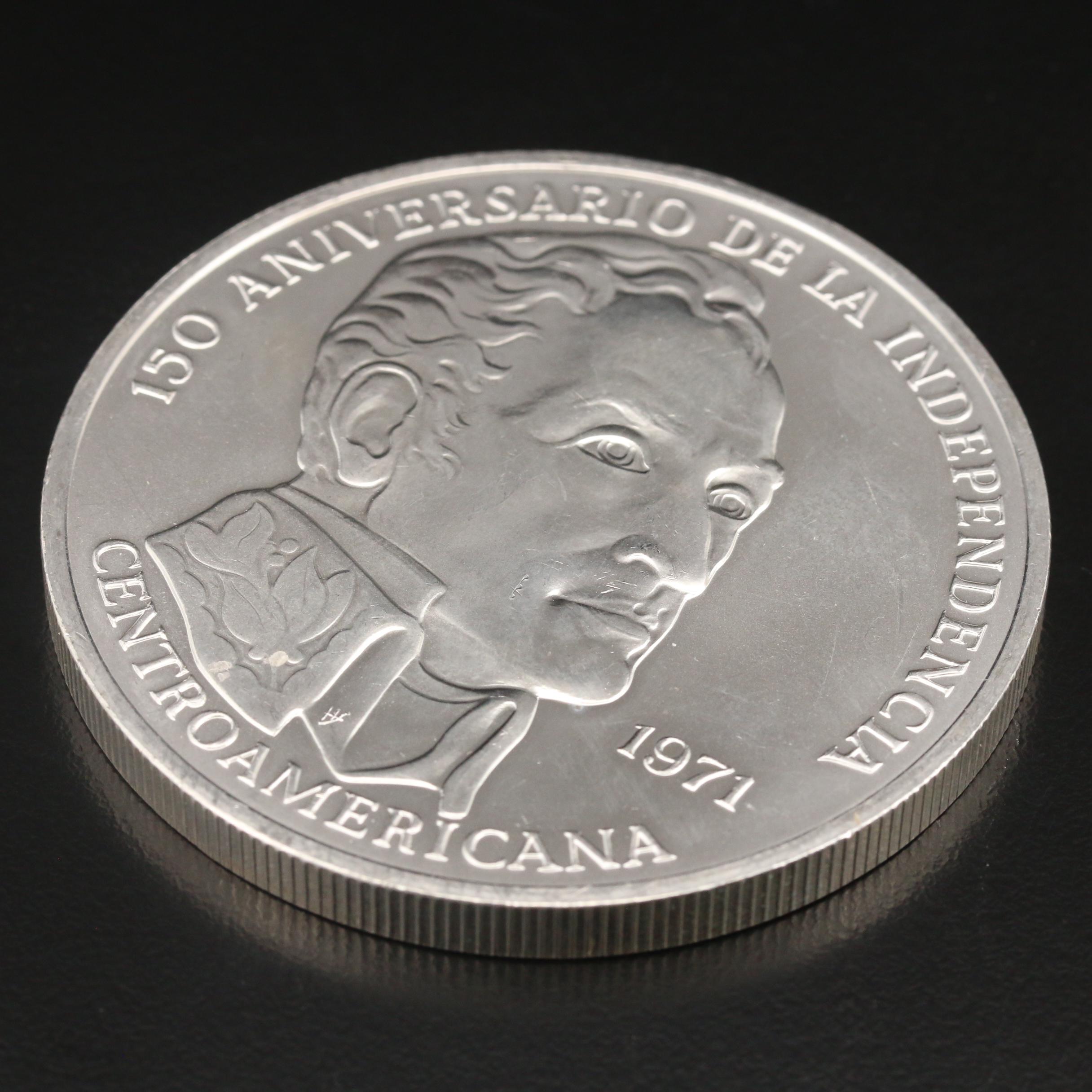 Five Panama 20 Balboas Silver Coins