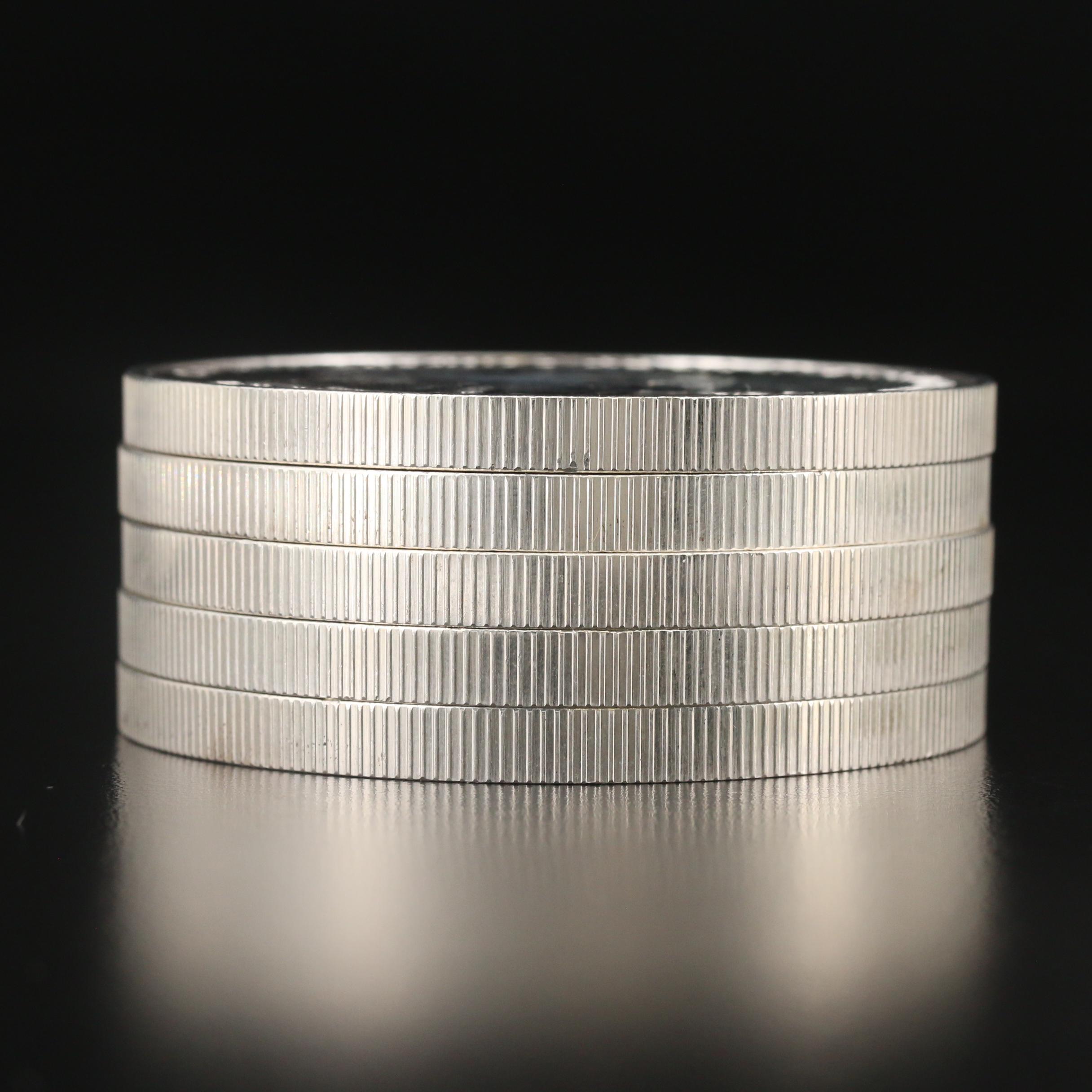 Five Panama 20 Balboas Silver Coins