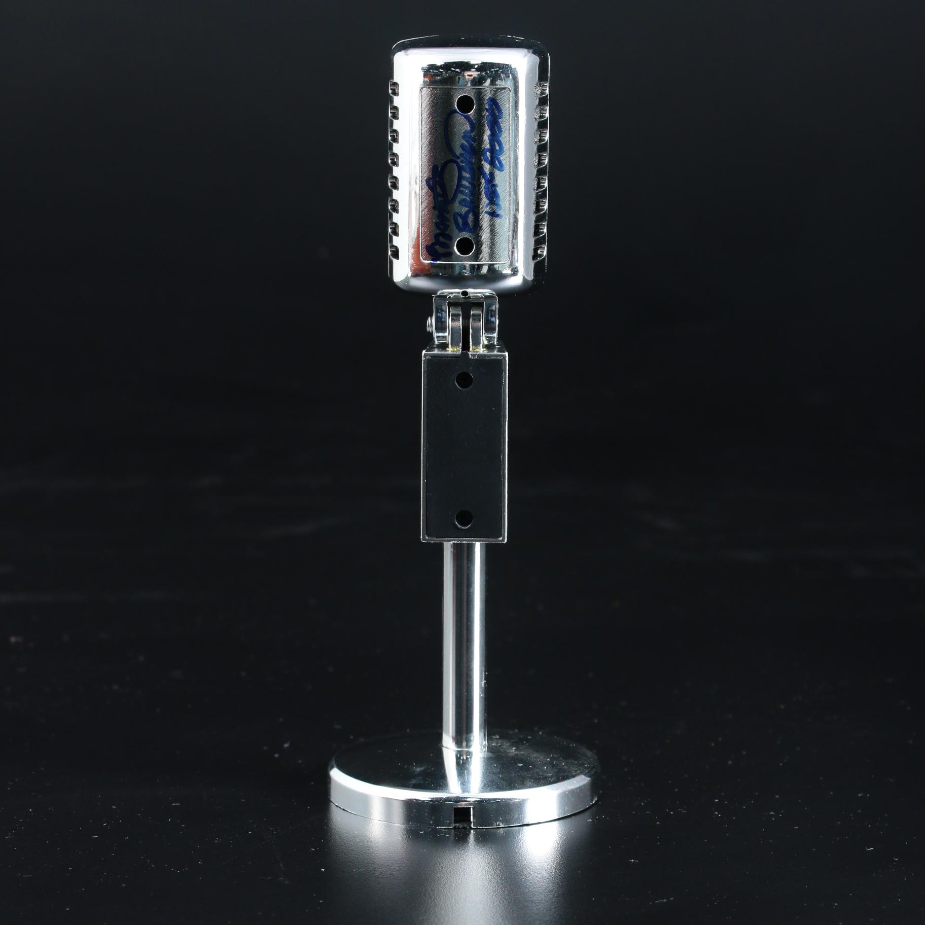 Marty Brenneman Signed "HOF 2000" Reds Radio Announcer Replica Microphone, COA