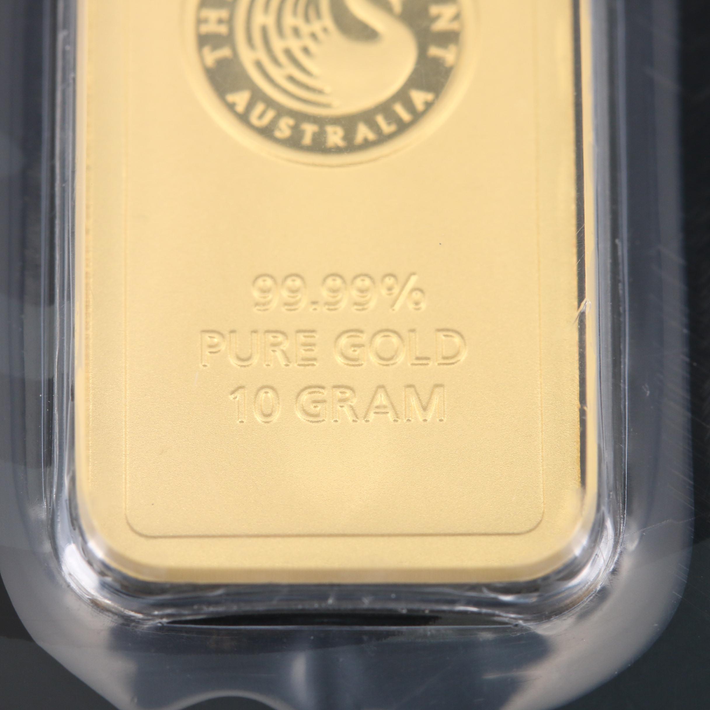10 Gram .9999 Fine Gold Ingot