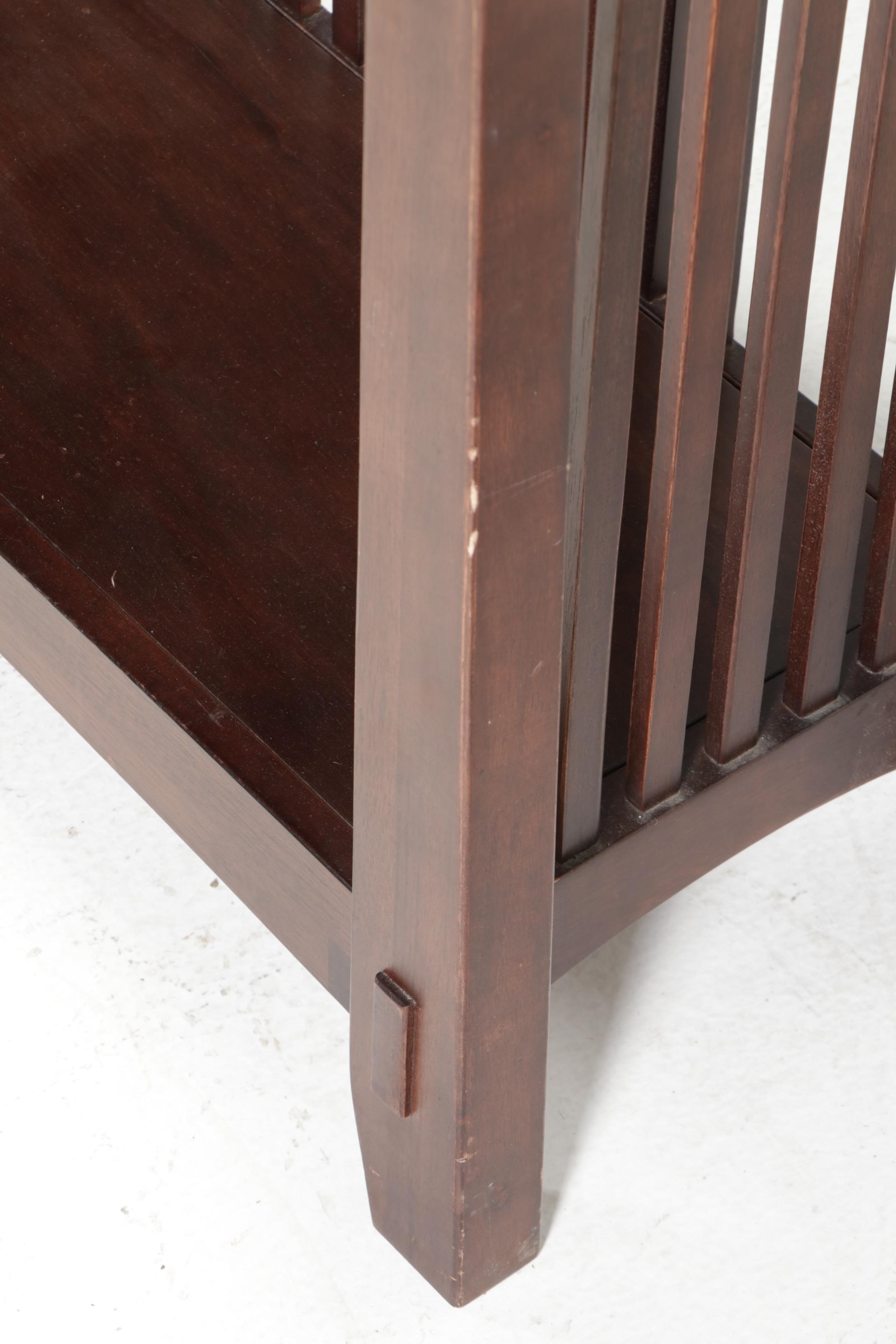 American Signature Arts & Crafts Style Wooden Sofa Table and End Table