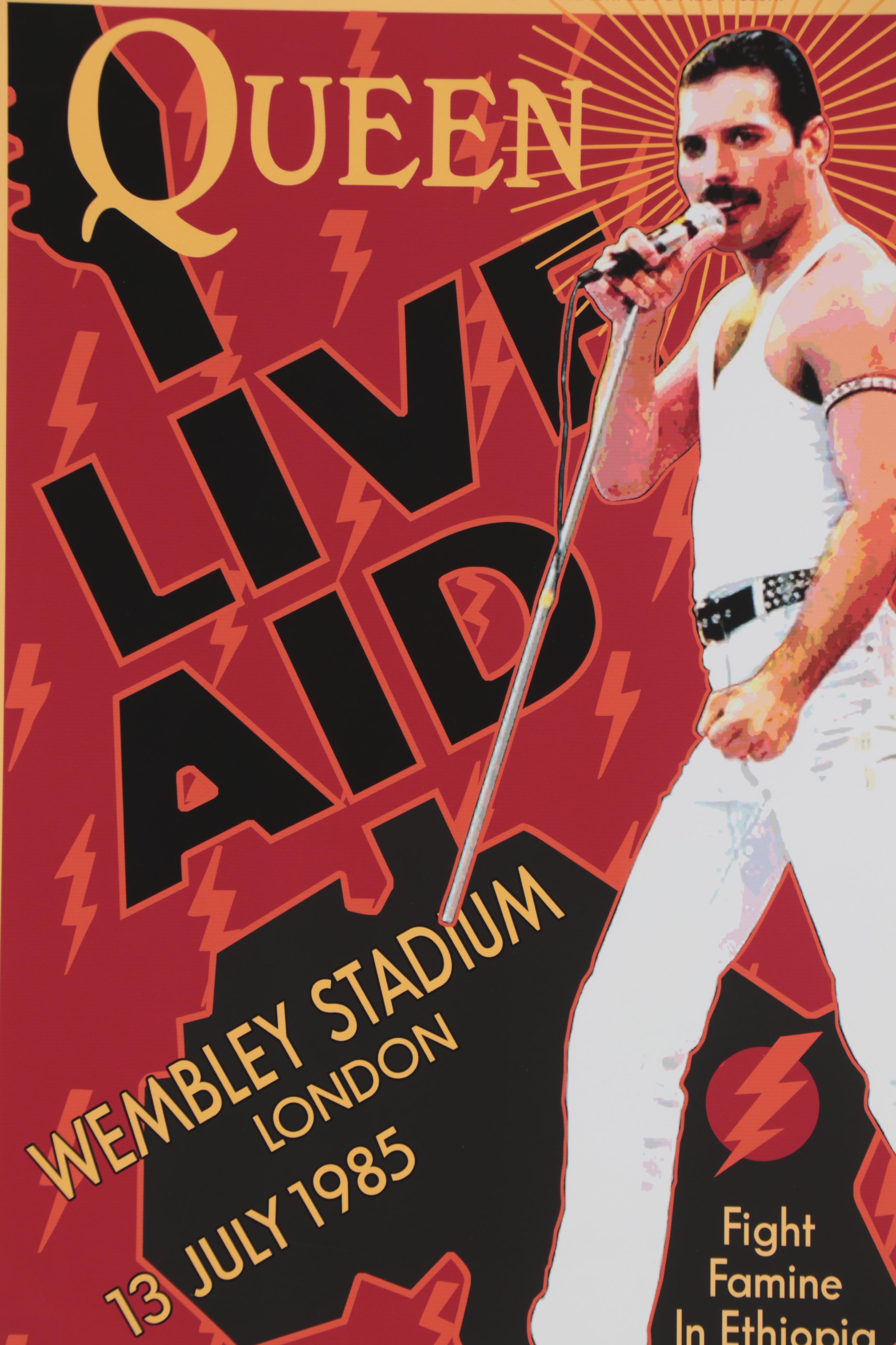 David Edward Byrd Giclée "Queen Live Aid at Wembley Stadium July 1985," 2021