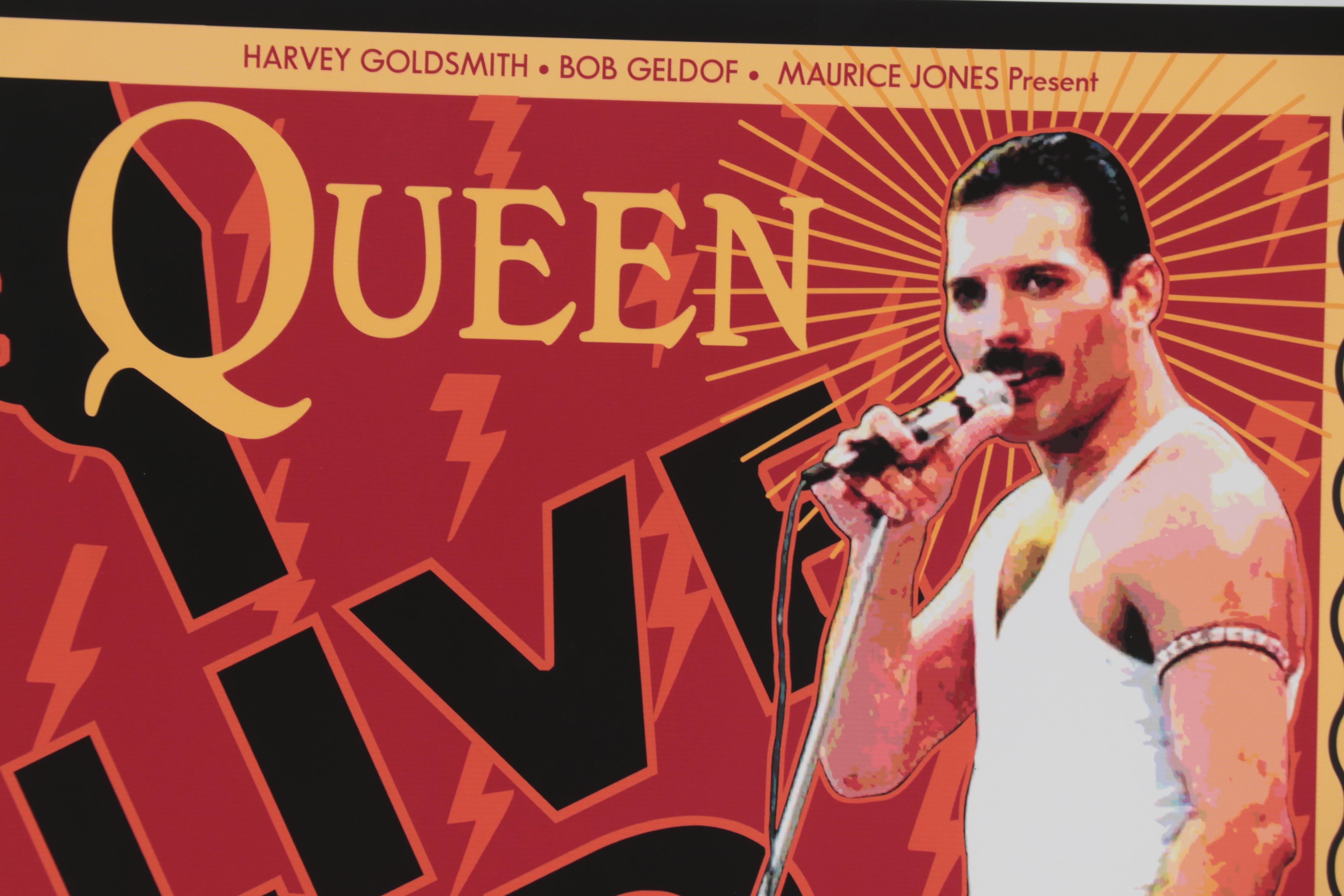 David Edward Byrd Giclée "Queen Live Aid at Wembley Stadium July 1985," 2021