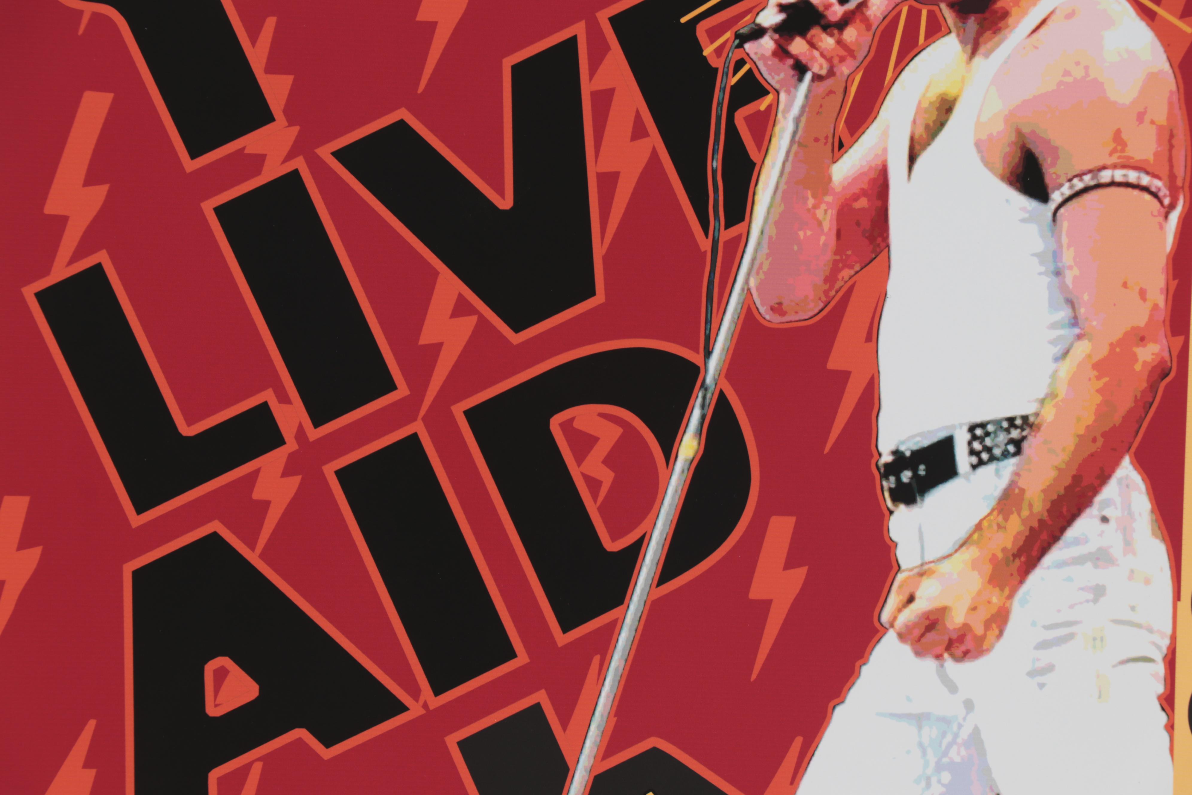 David Edward Byrd Giclée "Queen Live Aid at Wembley Stadium July 1985," 2021