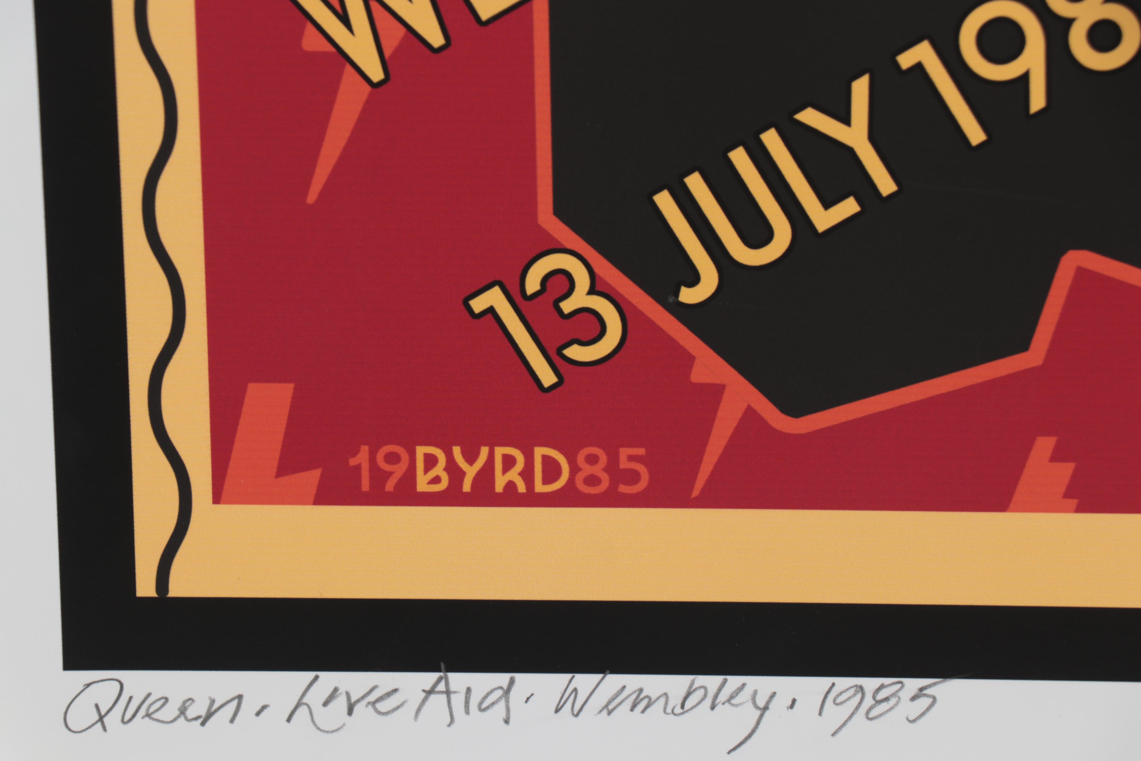David Edward Byrd Giclée "Queen Live Aid at Wembley Stadium July 1985," 2021