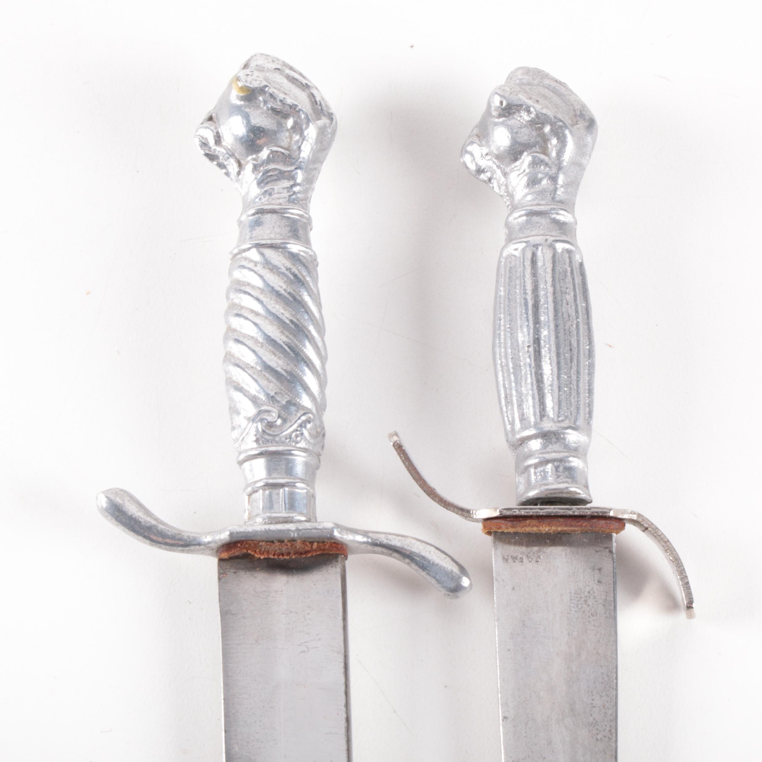 Korium Novelty Claw Pommel Daggers with Sheaths