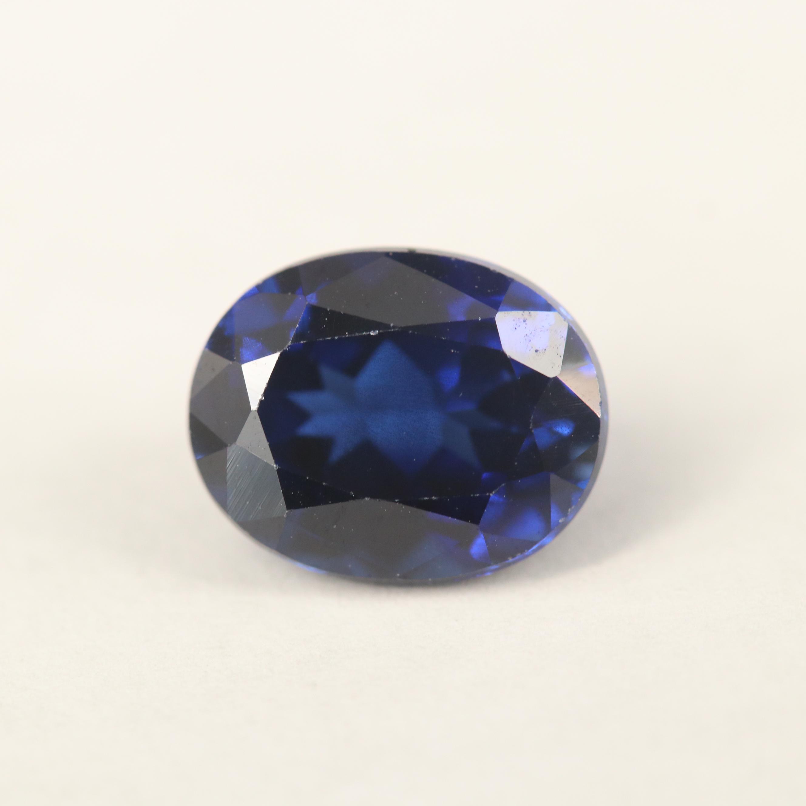 Loose Laboratory Grown Matched Pair of Sapphires