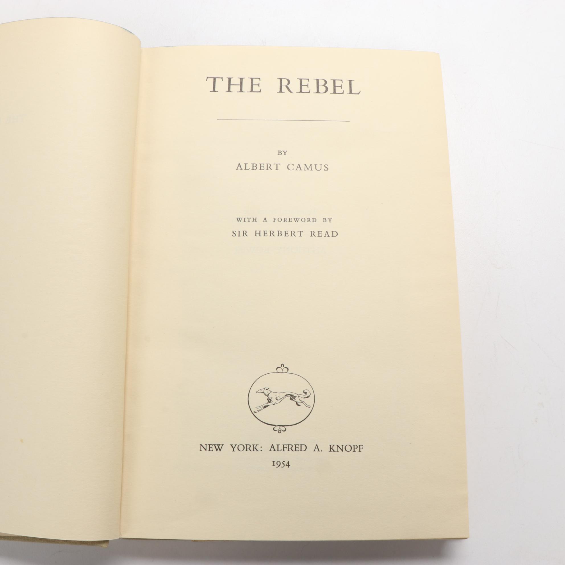 "The Rebel" by Albert Camus with Books on Social Criticism