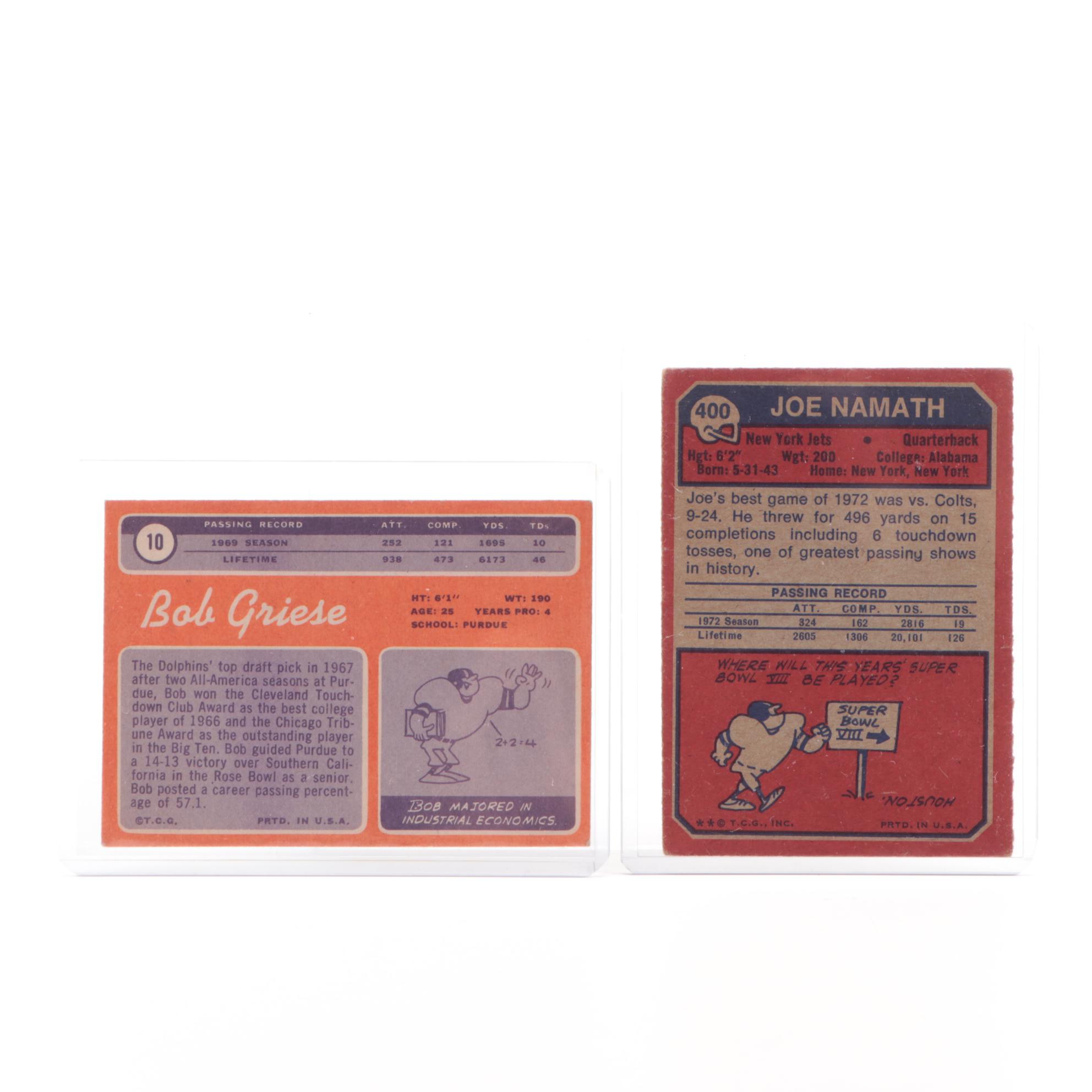 1960s-1980s NFL Football Cards with Hall of Fame Players and Stars