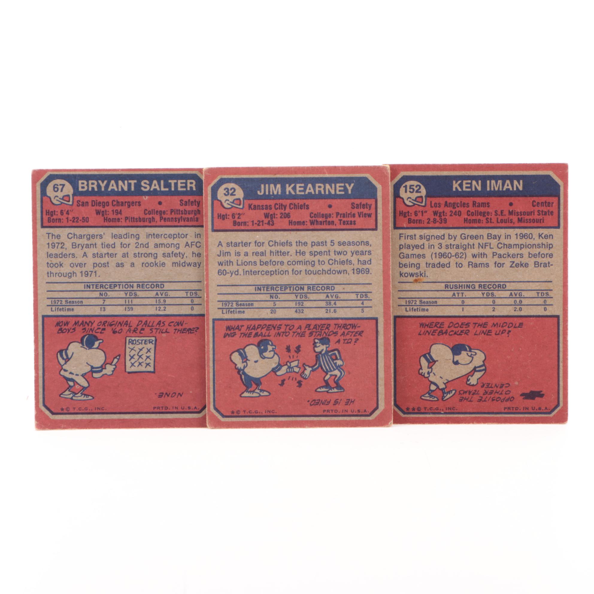 1960s-1980s NFL Football Cards with Hall of Fame Players and Stars