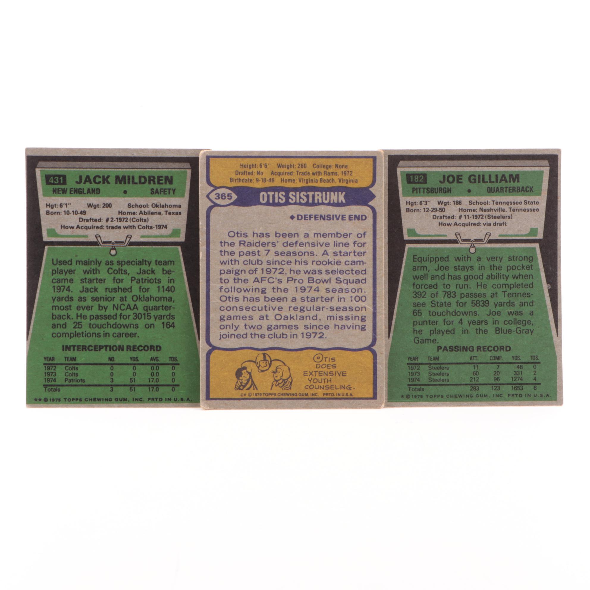 1960s-1980s NFL Football Cards with Hall of Fame Players and Stars