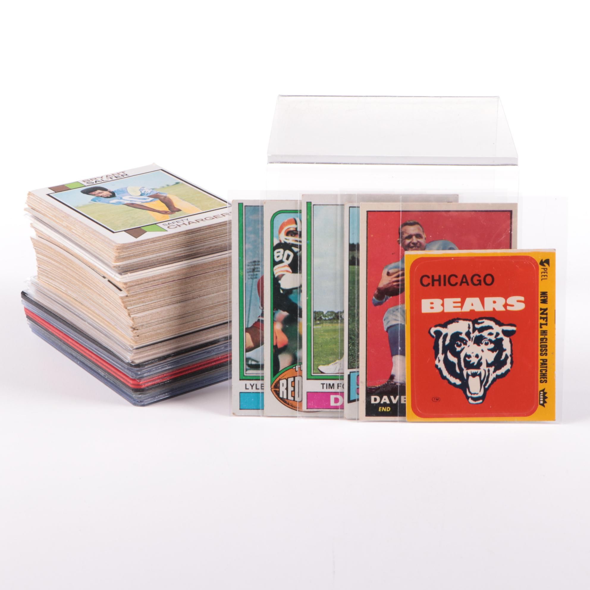 1960s-1980s NFL Football Cards with Hall of Fame Players and Stars