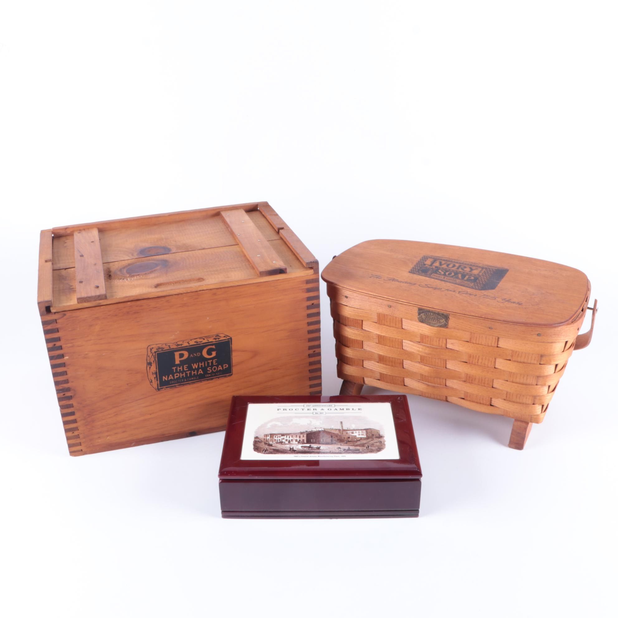 Procter & Gamble Dove Tailed Soap Box with Commemorative Basket and Box