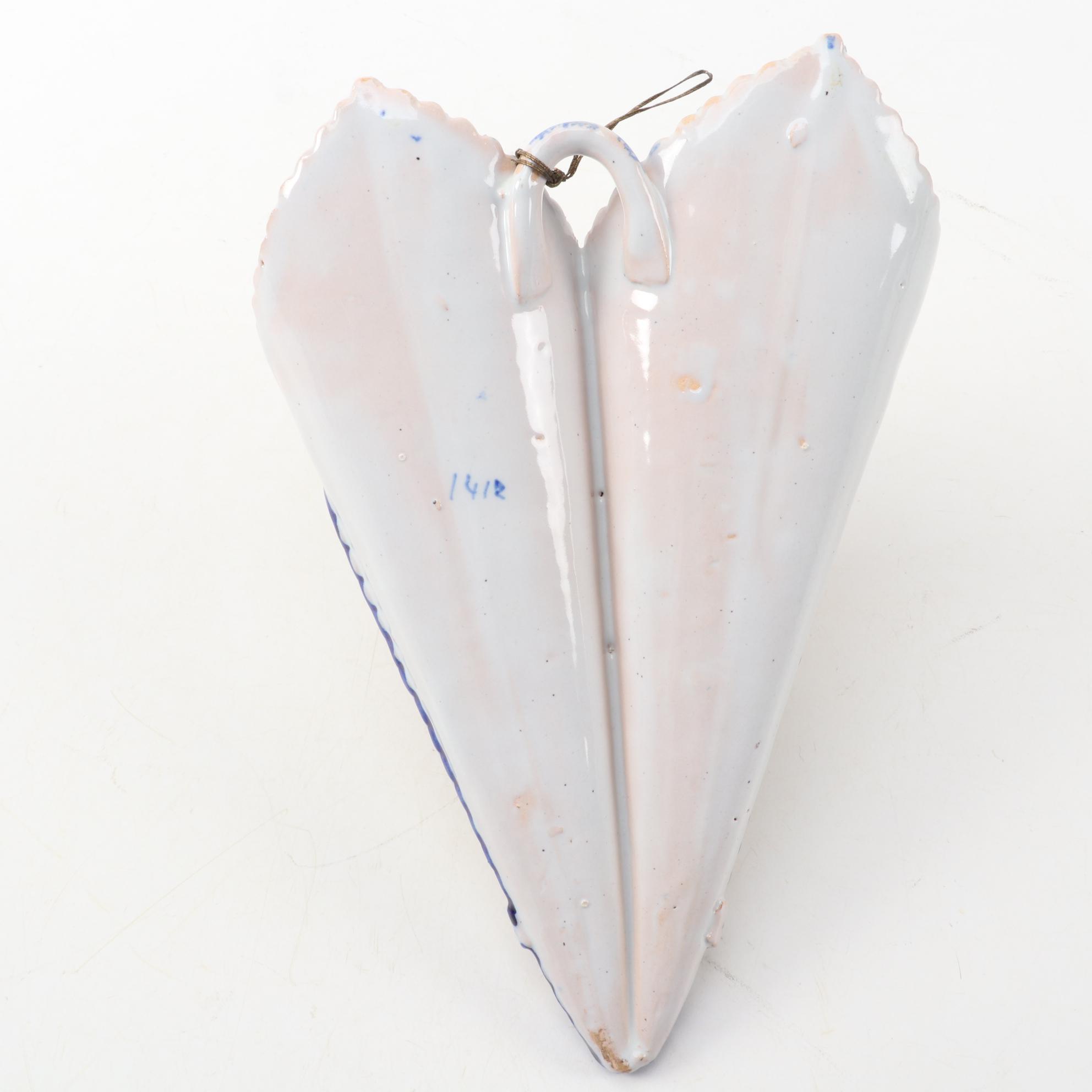 French Quimper Ceramic Wall Pocket