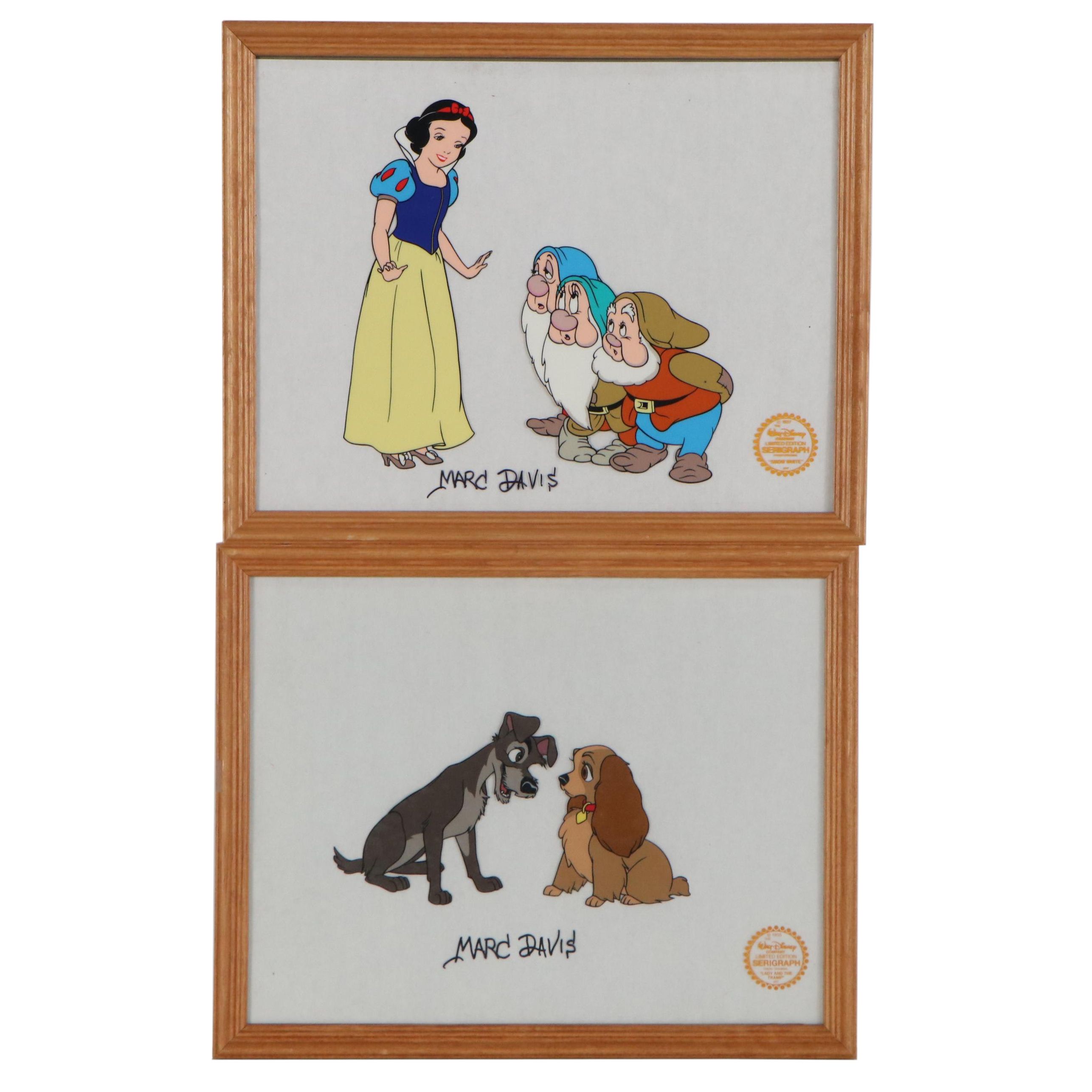 Disney "Snow White and the Seven Dwarfs" and "Lady and the Tramp" Sericels