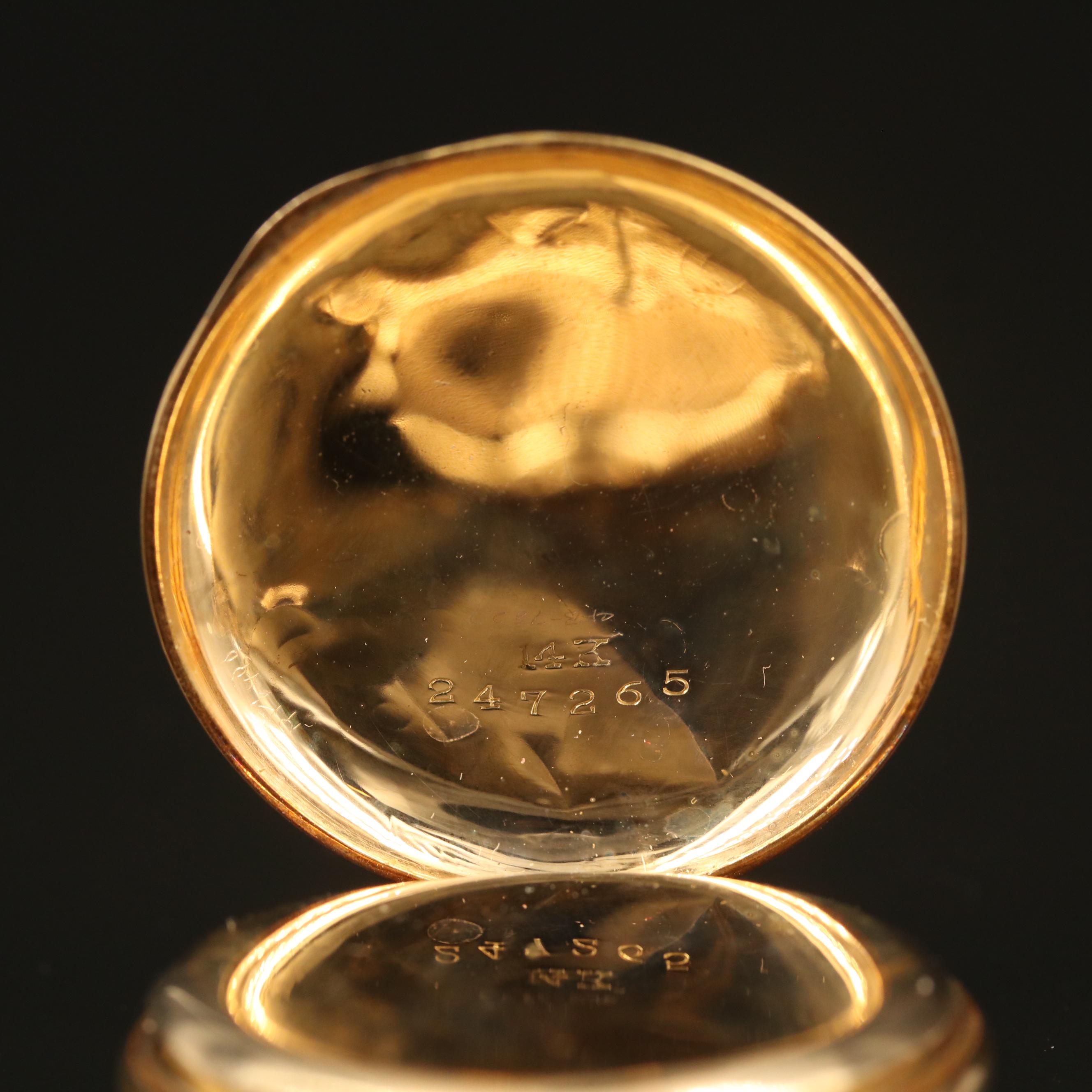 1903 14K Waltham Pocket Watch with Gold Filled Fob Chain