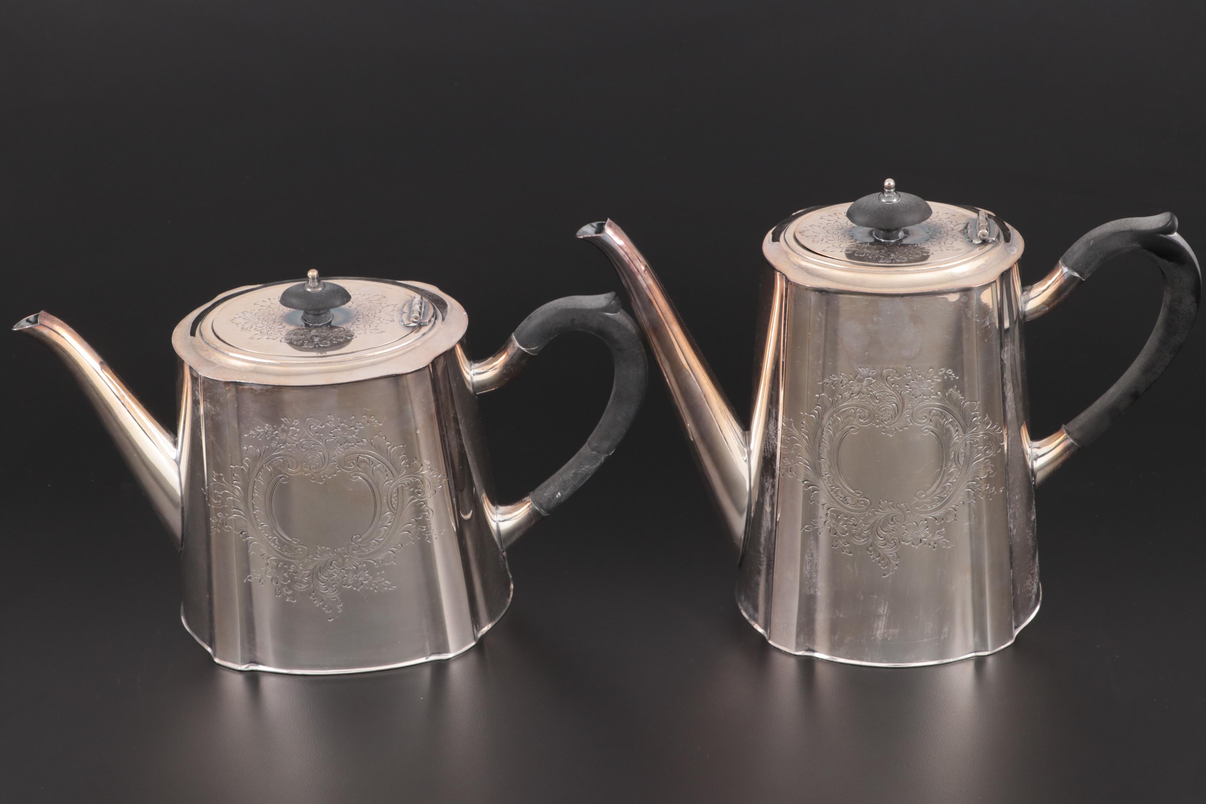Crafton Sheffield Silver Plate Coffee Set, 1940s