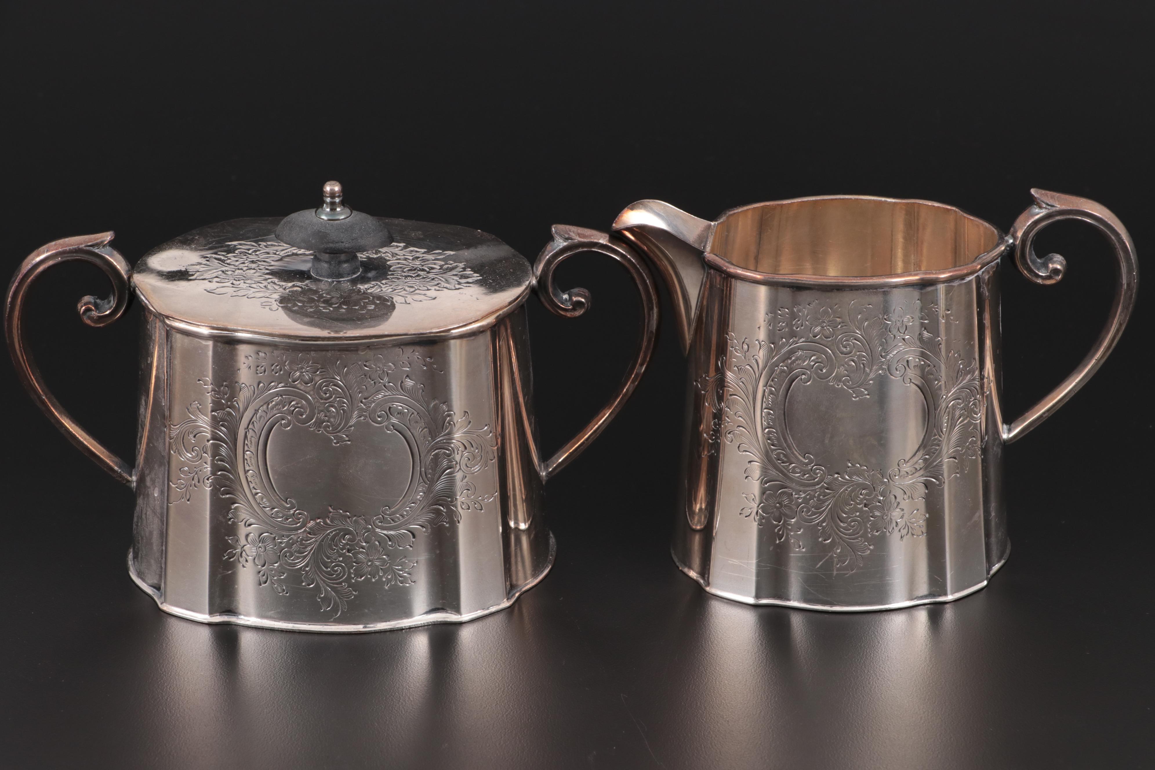 Crafton Sheffield Silver Plate Coffee Set, 1940s