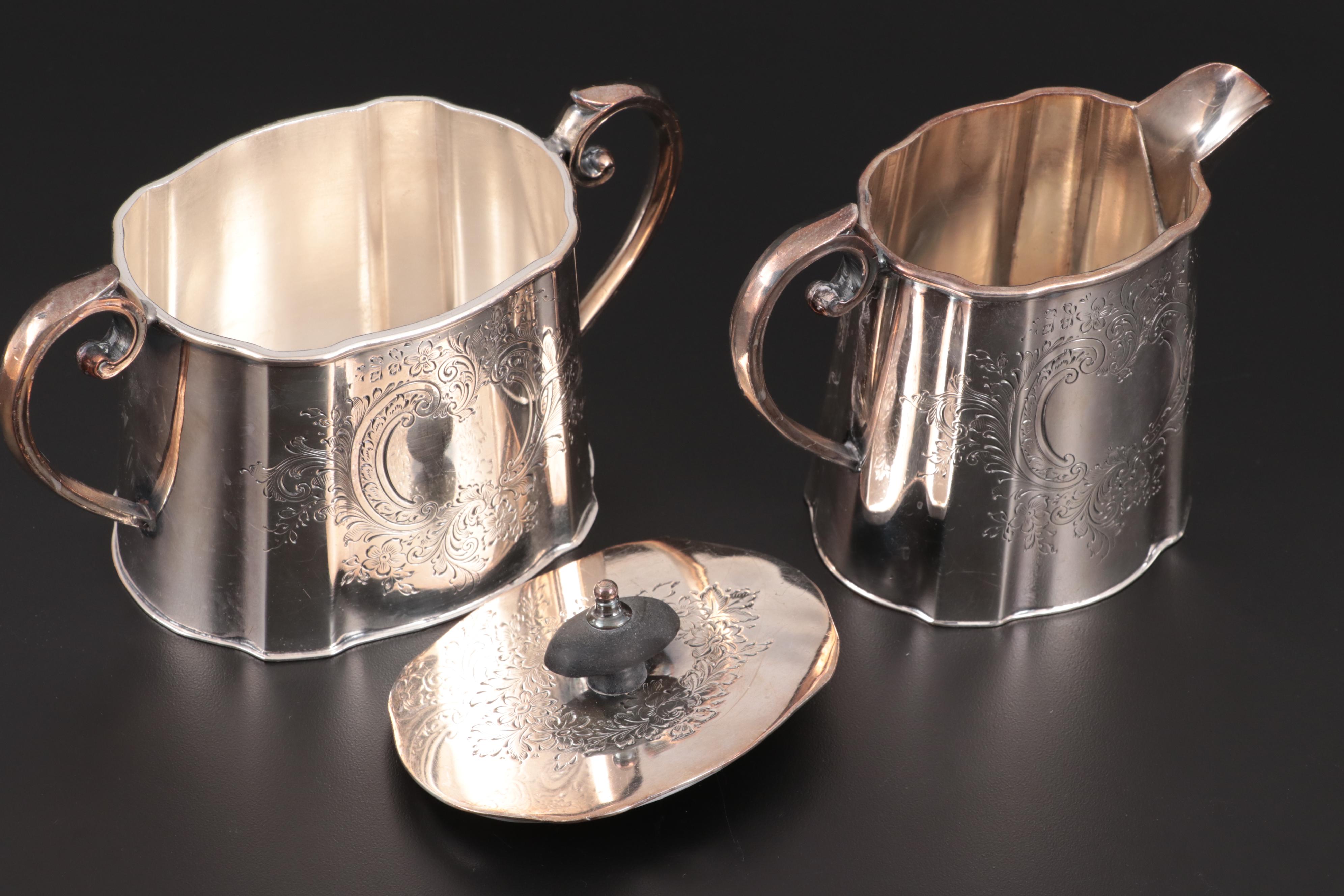 Crafton Sheffield Silver Plate Coffee Set, 1940s