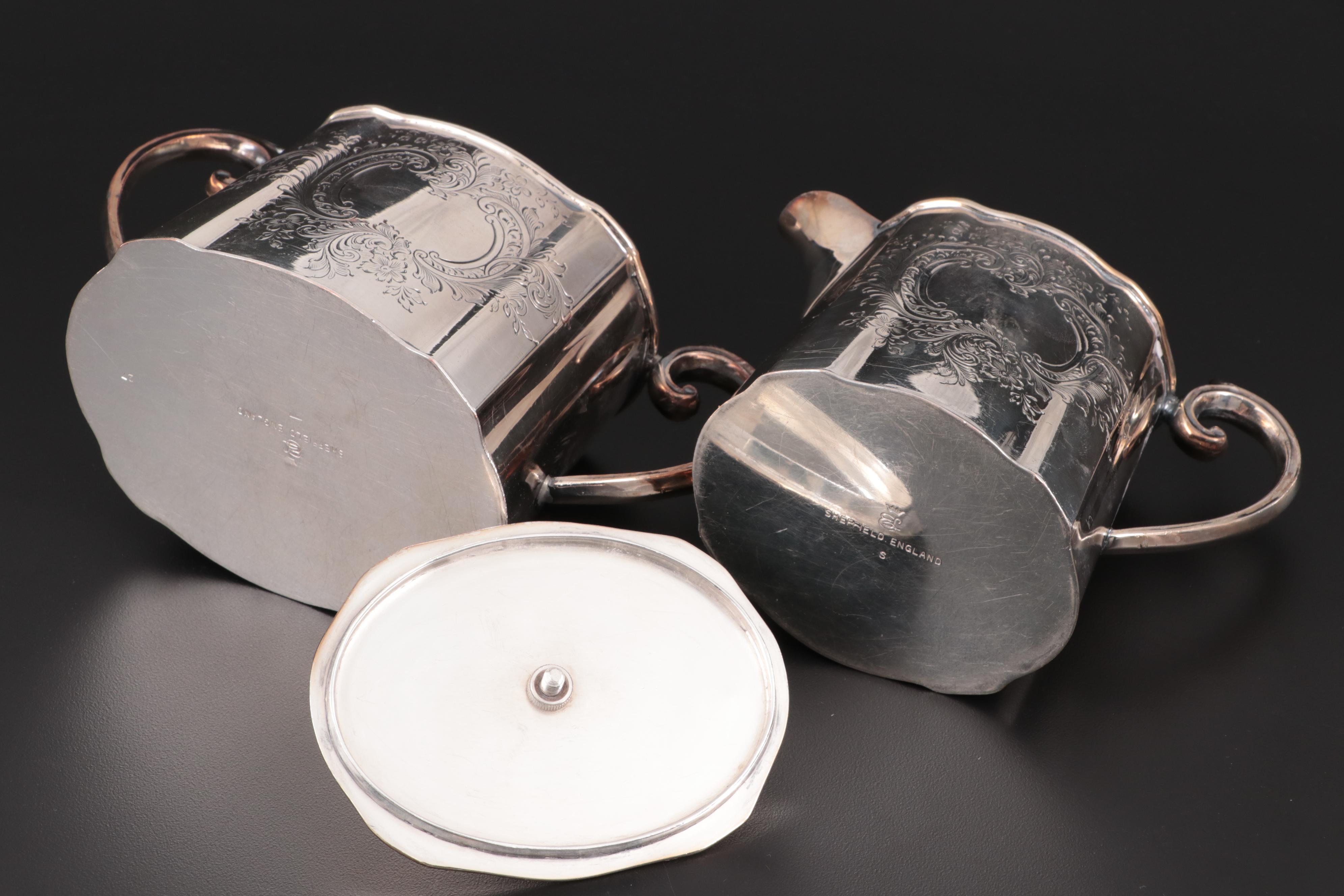 Crafton Sheffield Silver Plate Coffee Set, 1940s