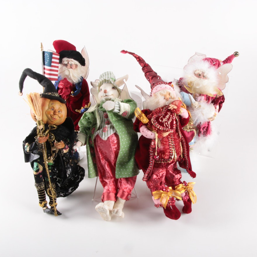 Mark Roberts Fairy Dolls Including "Fairy Rabbit" and "Colonial Fairy with Flag"