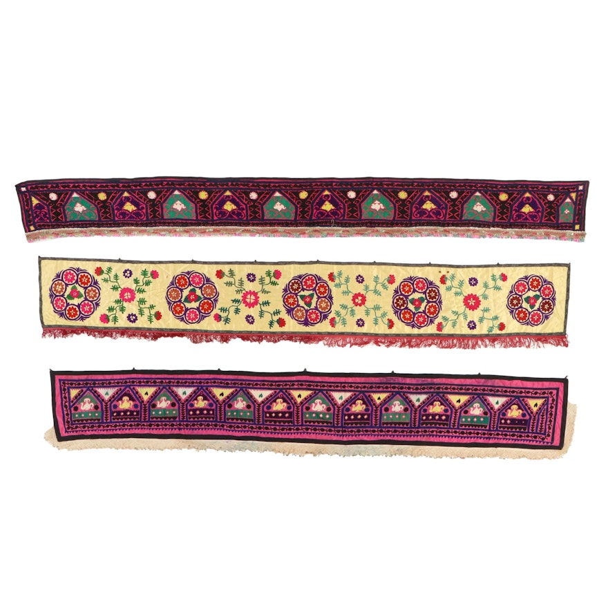 Handmade Central Asian Zardevor Embroidered Wall Hangings