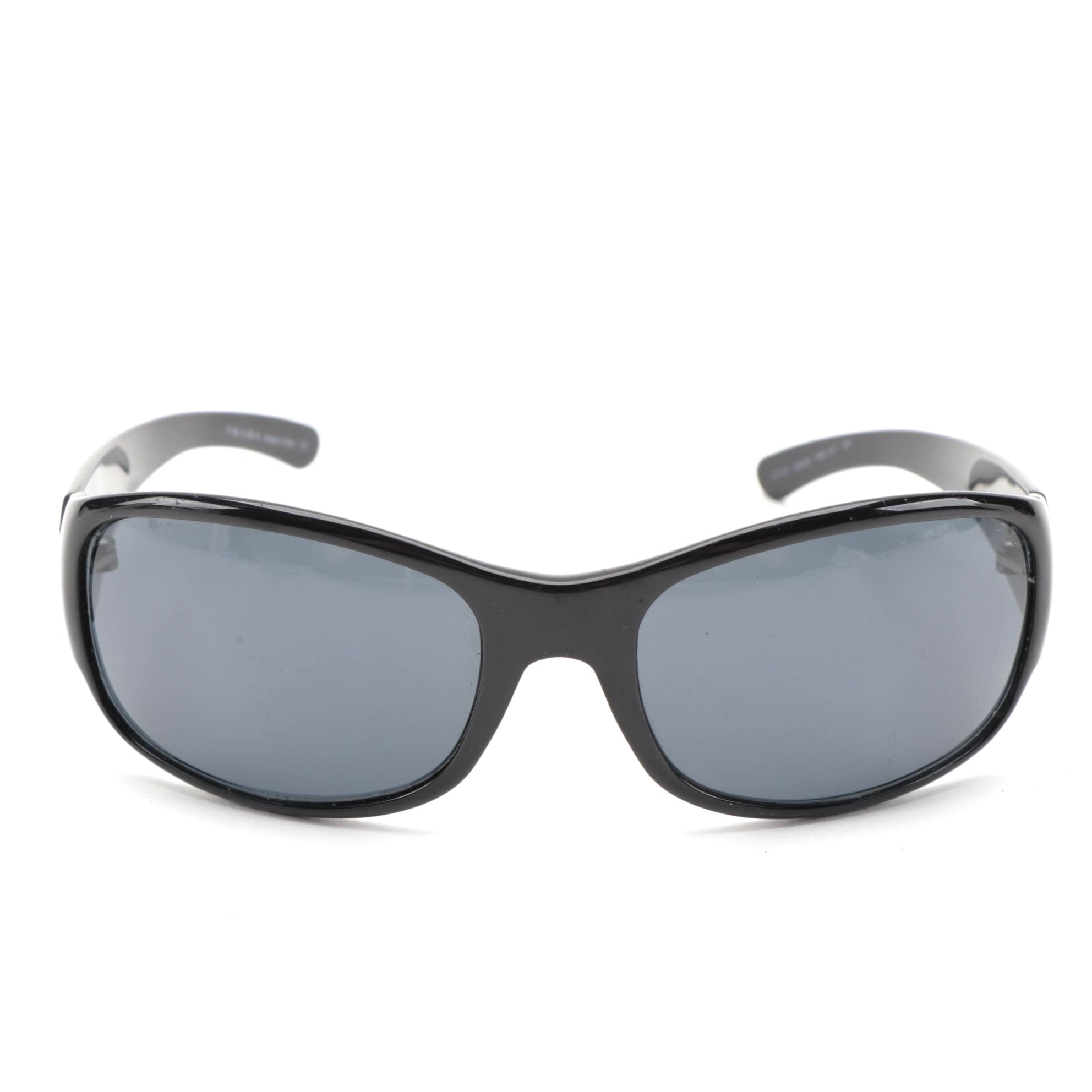 Prada SPR 12F Black Oval Sunglasses