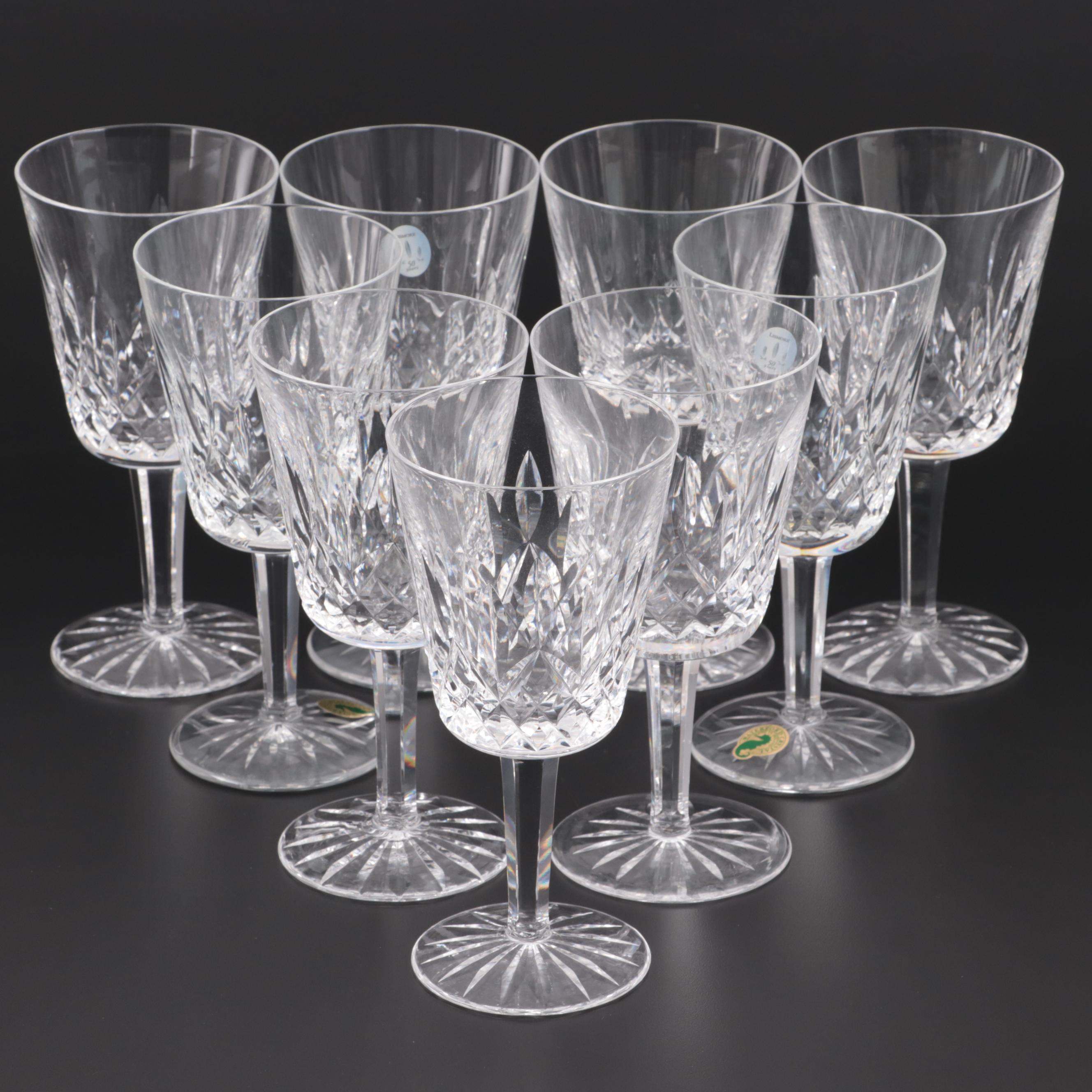 Waterford "Lismore" Crystal Water Goblets