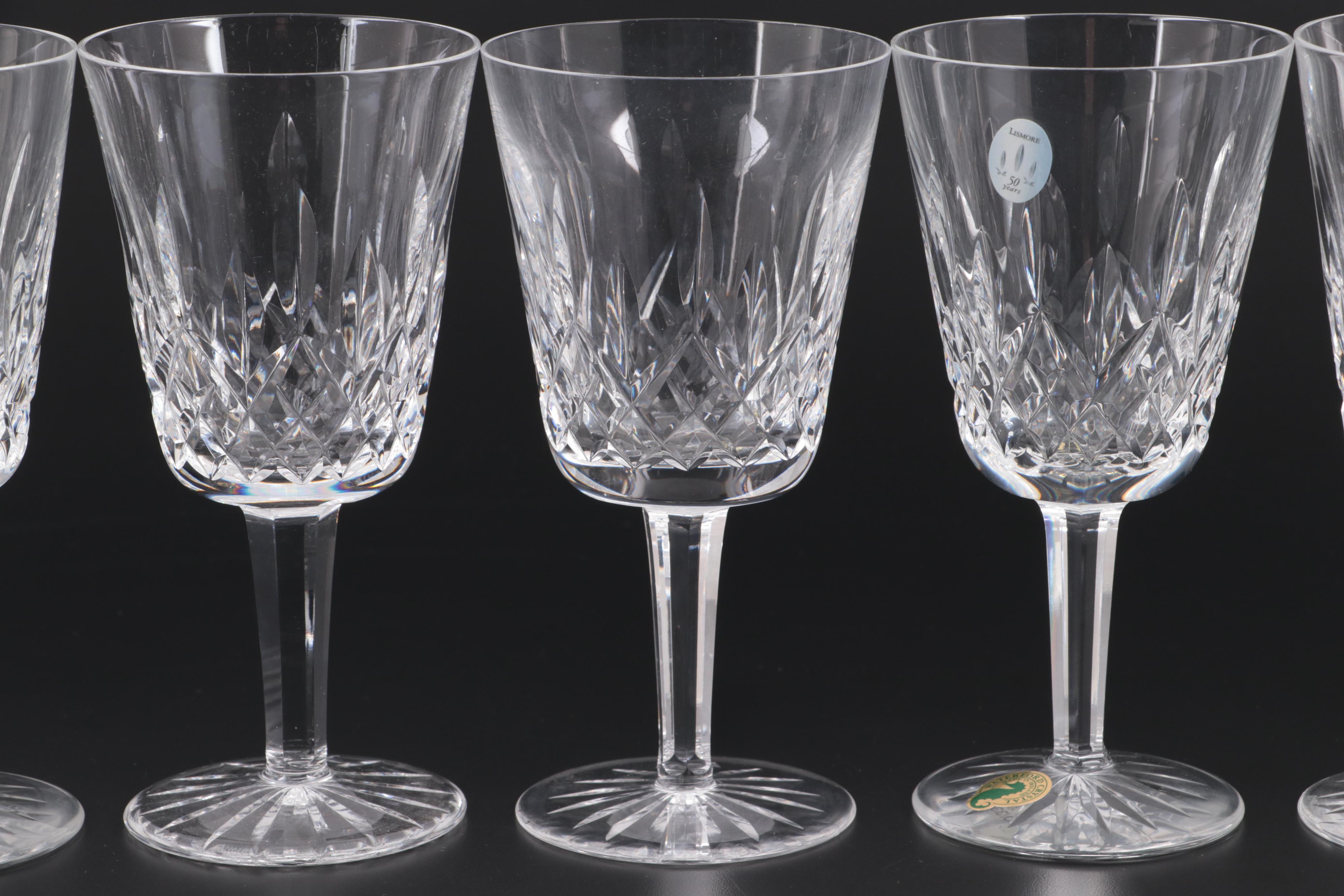 Waterford "Lismore" Crystal Water Goblets