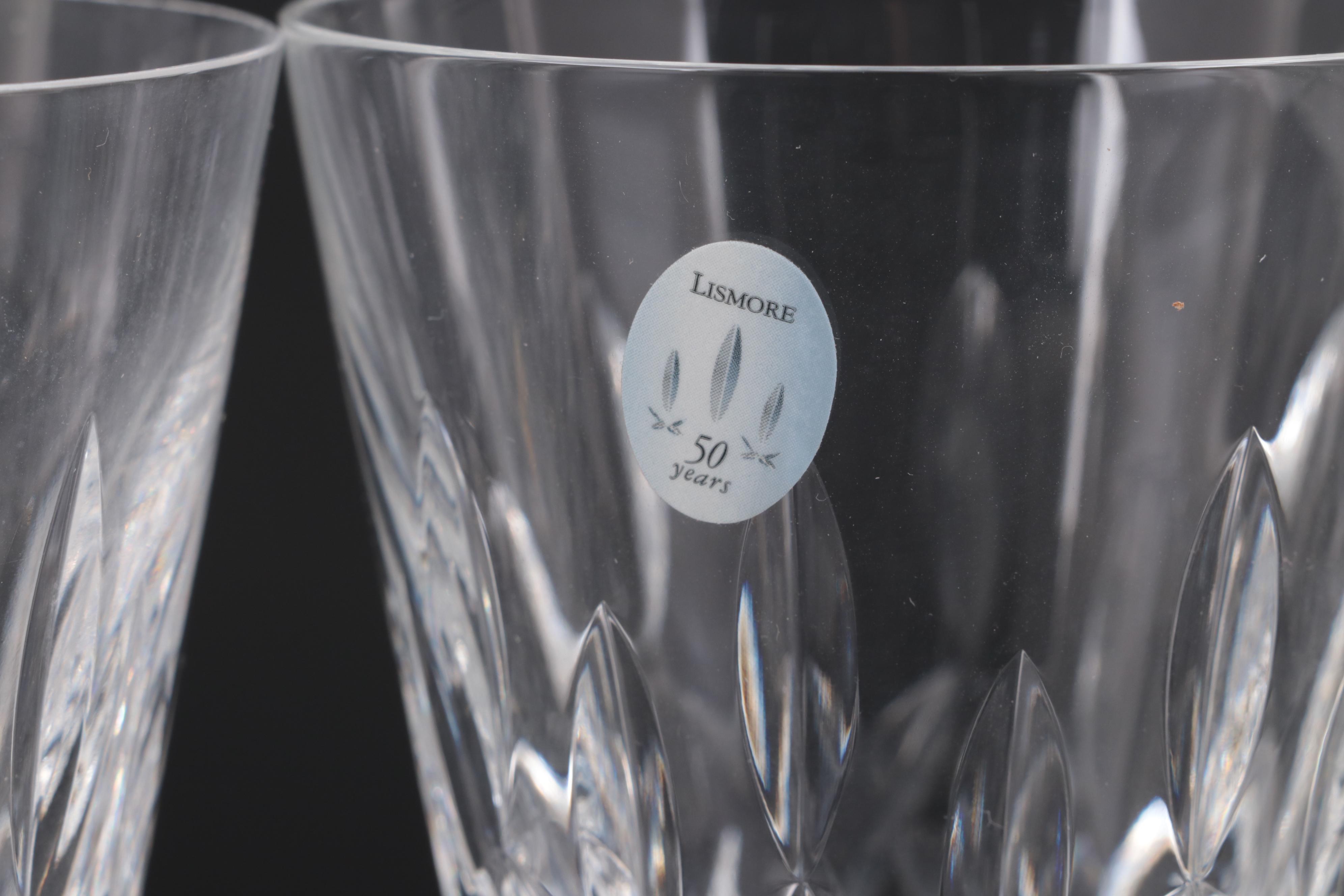 Waterford "Lismore" Crystal Water Goblets