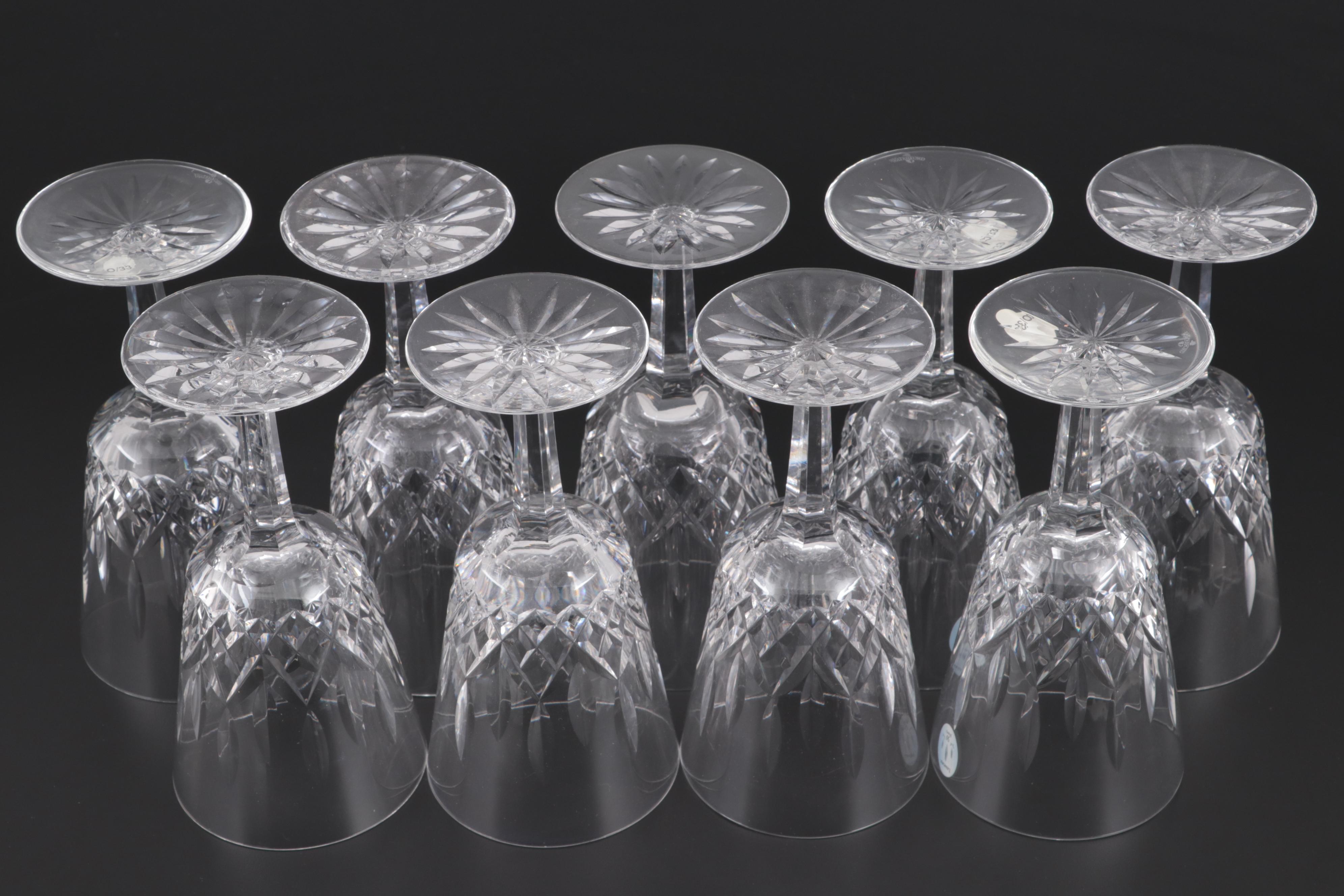 Waterford "Lismore" Crystal Water Goblets
